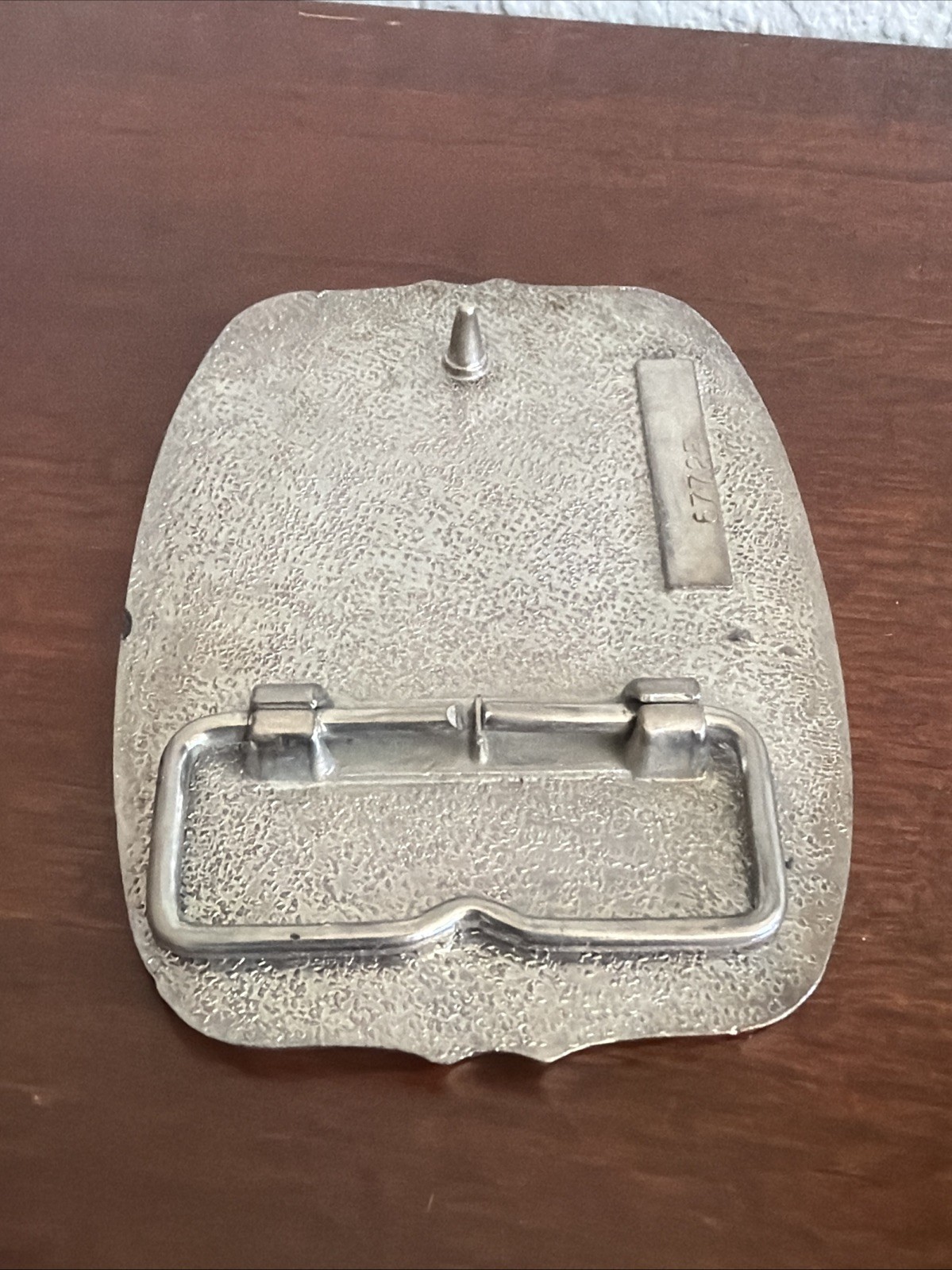 Vintage 70s WESTERN SILVER & GOLD TONE METAL BELT BUCKLE SOARING AMERICAN EAGLE