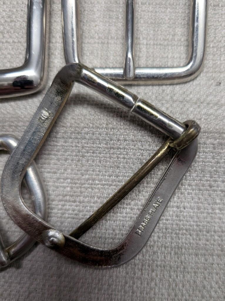 vintage 30 PC LOT western BELT BUCKLES chrome COWBOY rodeo 1.5&Prime; metal steel