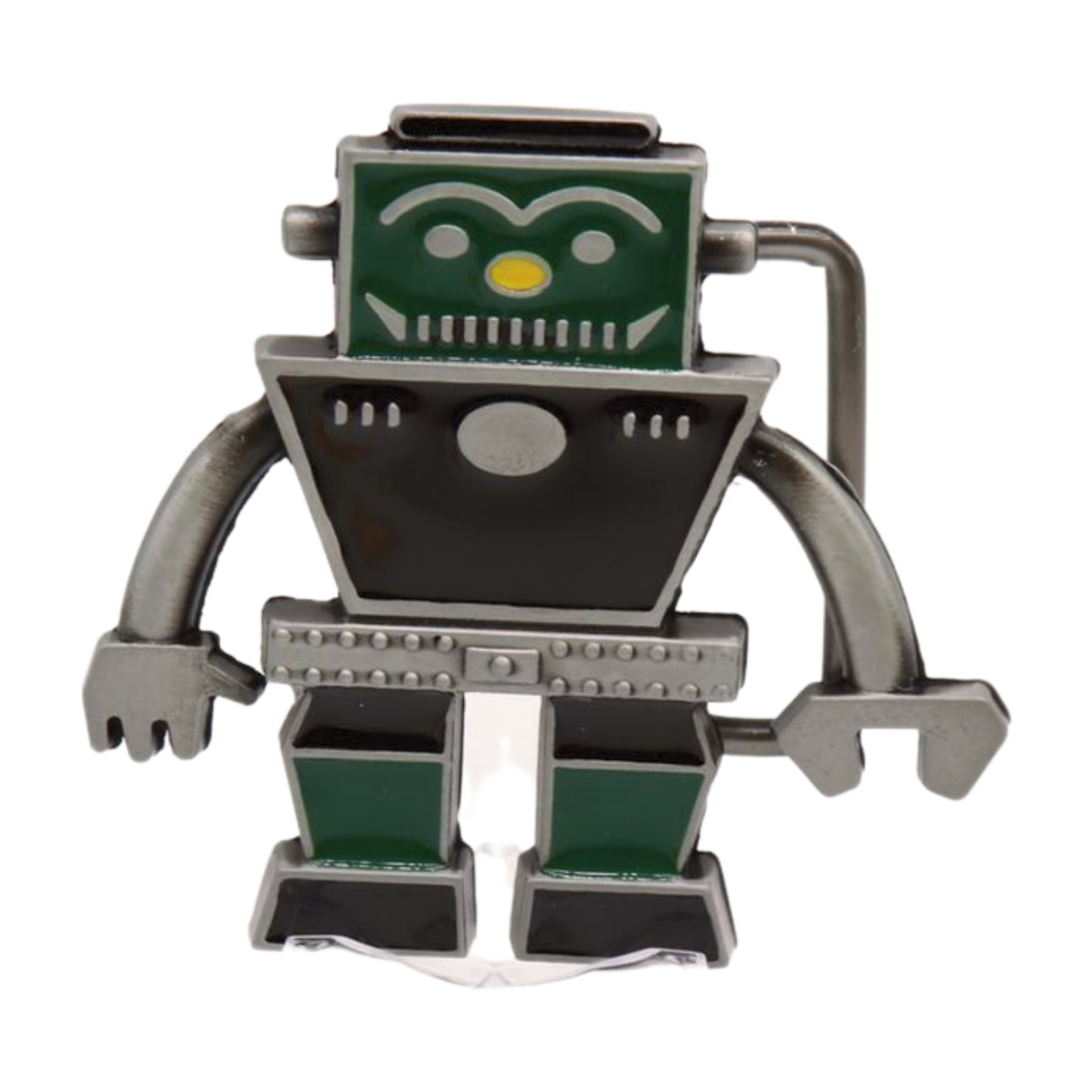 Men Women Silver Metal Fashion Belt Buckle Robot Animation Modern Future Style