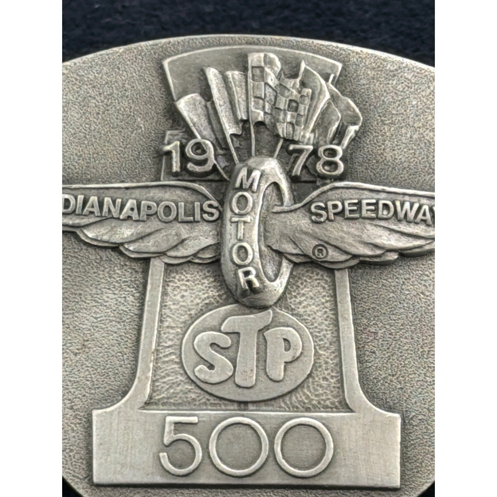 Vintage 1978 Indianapolis 500 STP Belt Buckle Pewter Limited Edition #100/500