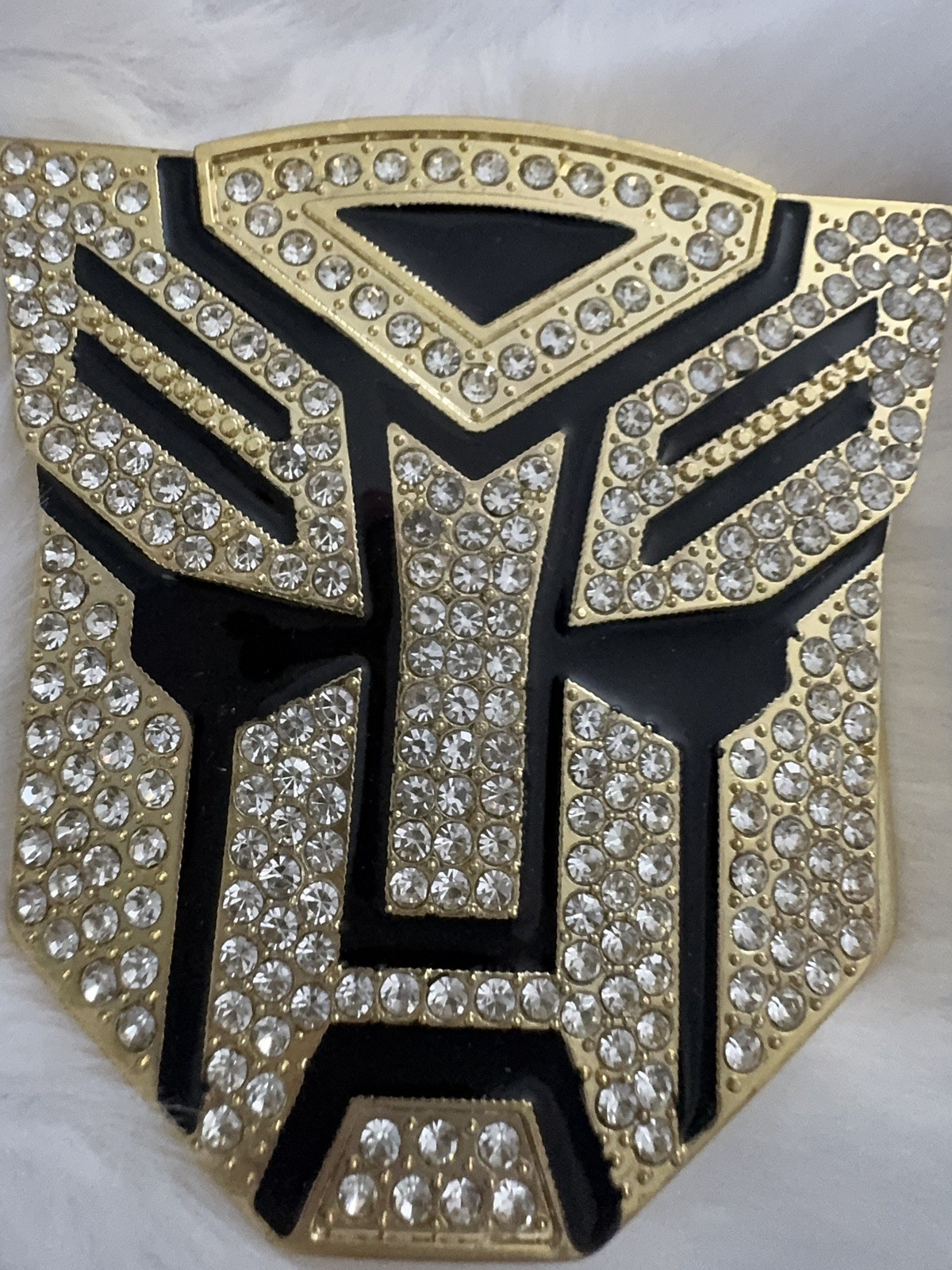 New Men’s Animal Face Studded Rhinestone Belt Buckle New