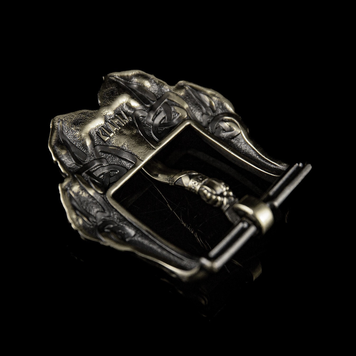 German silver belt buckle Wolf&rsquo;s Paw, wolf paw with claws, beast claws buckle