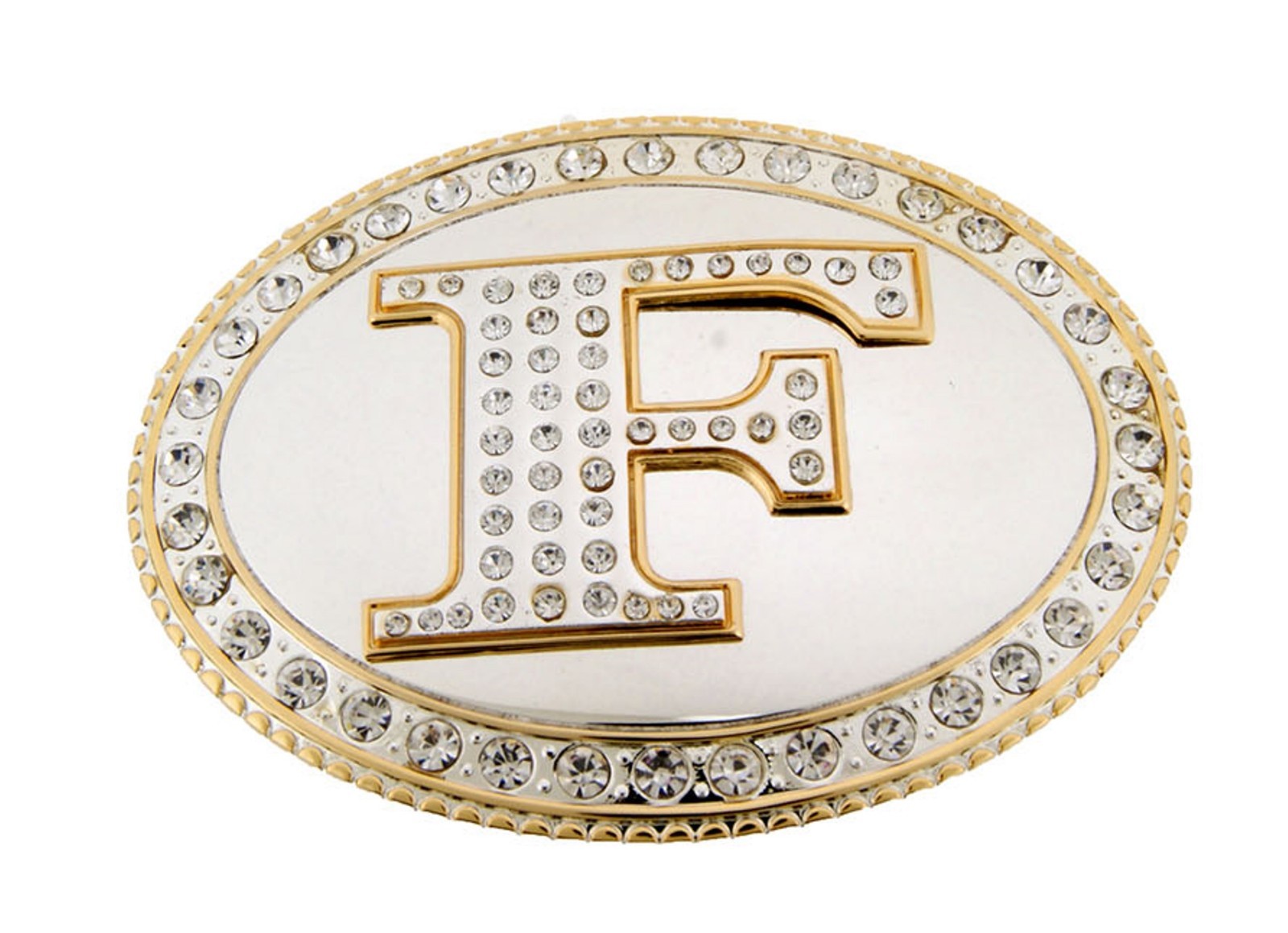 Western Initial Belt Buckle New Men Women A-Z Letter Cowboy Cowgirl Bling Gold