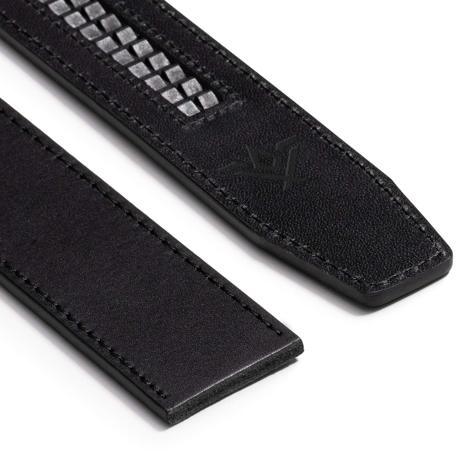 SlideBelts 1.25&Prime; Belt Strap (Full Up to 44&Prime;, Onyx Black Grain Leather)