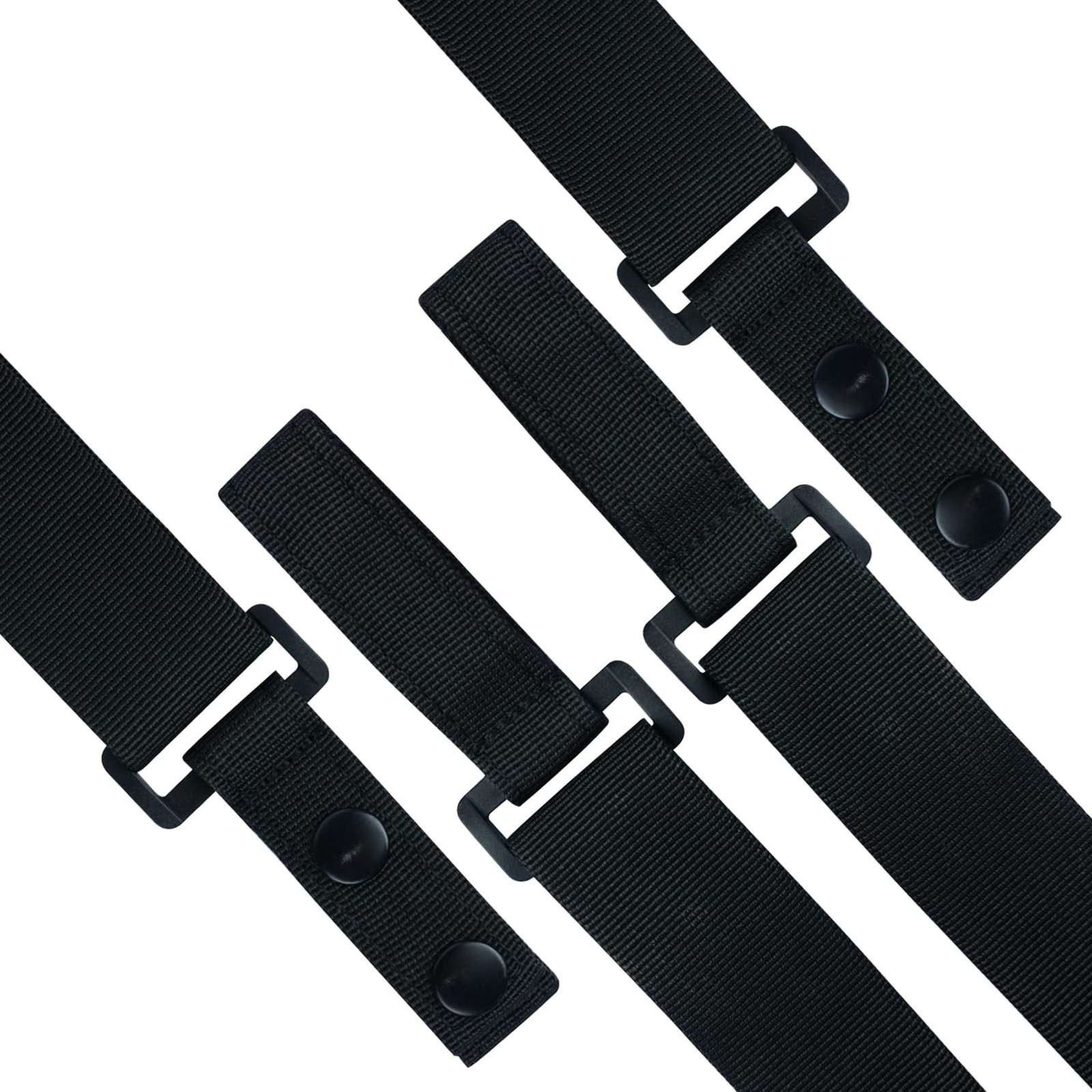 KUNN Tactical Suspenders Police Duty Belt Harness for Men,1.5 Black, Black
