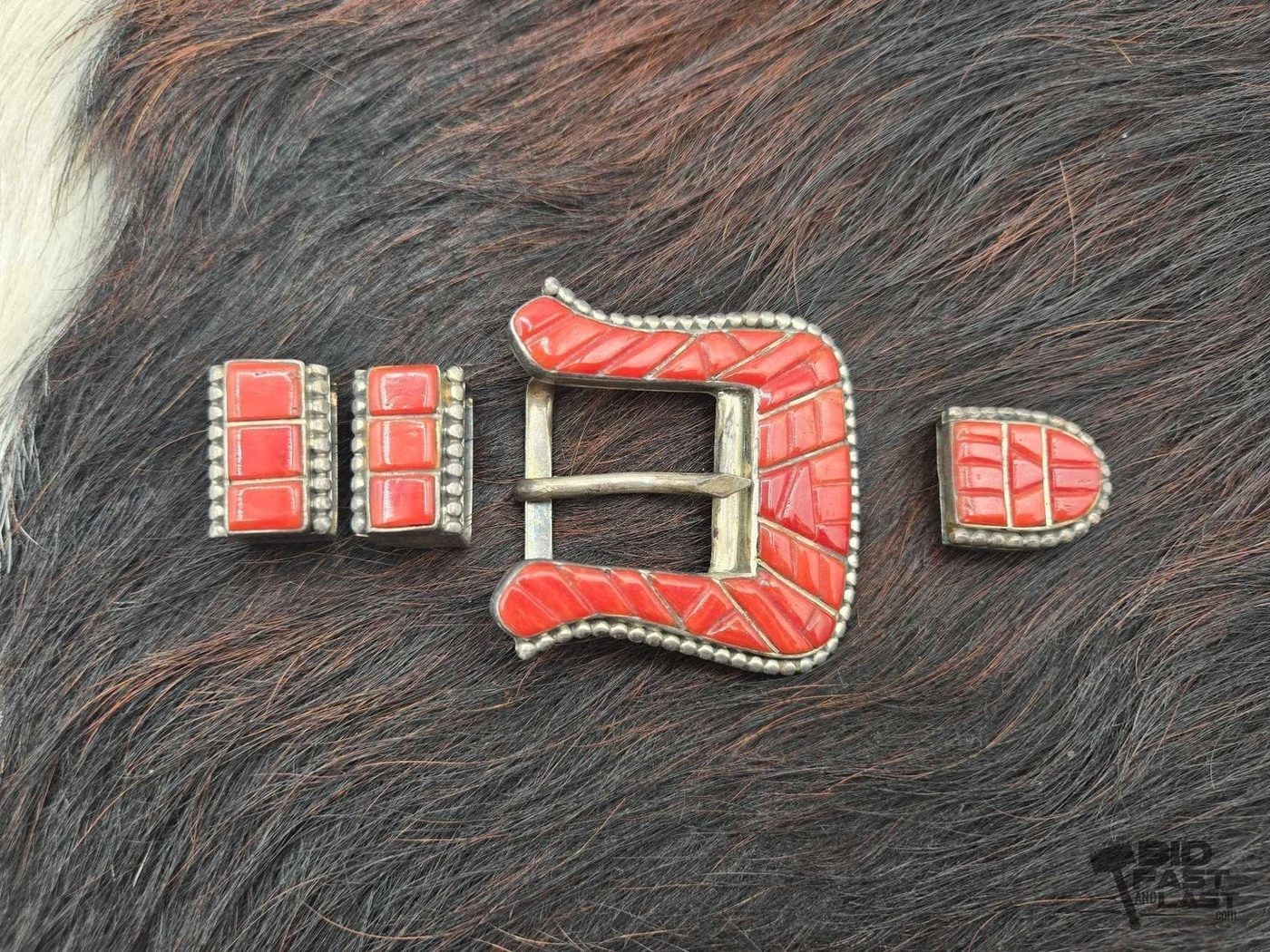Dee Brown Sterling Silver 4 Piece Ranger Buckle Set 71.8g, Signed, Old Pawn
