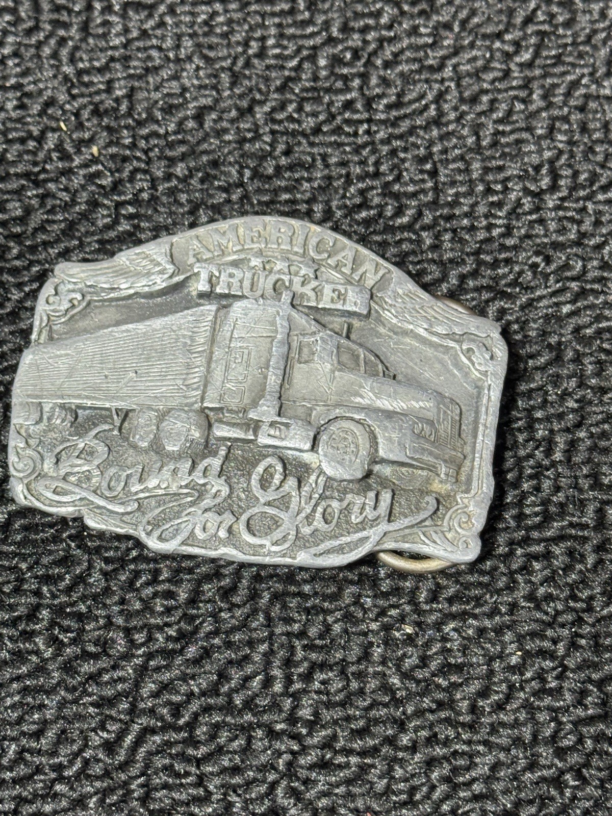 American Trucker Bound For Glory SISKIYOU Co. Men&rsquo;s Belt Buckle Metal Pewter