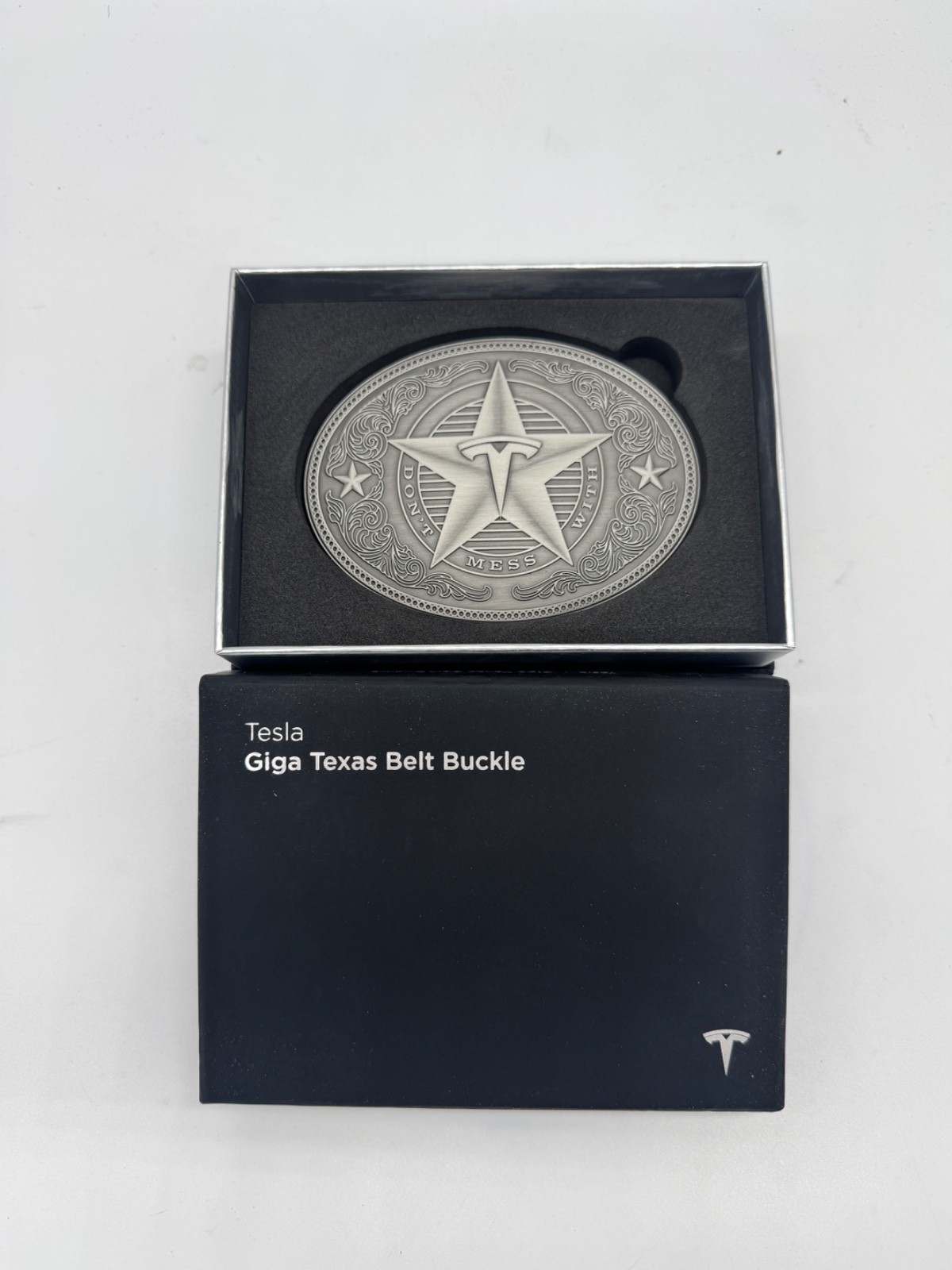 Tesla Giga Texas Belt Buckle Official Collectible Brand New in Box Limited