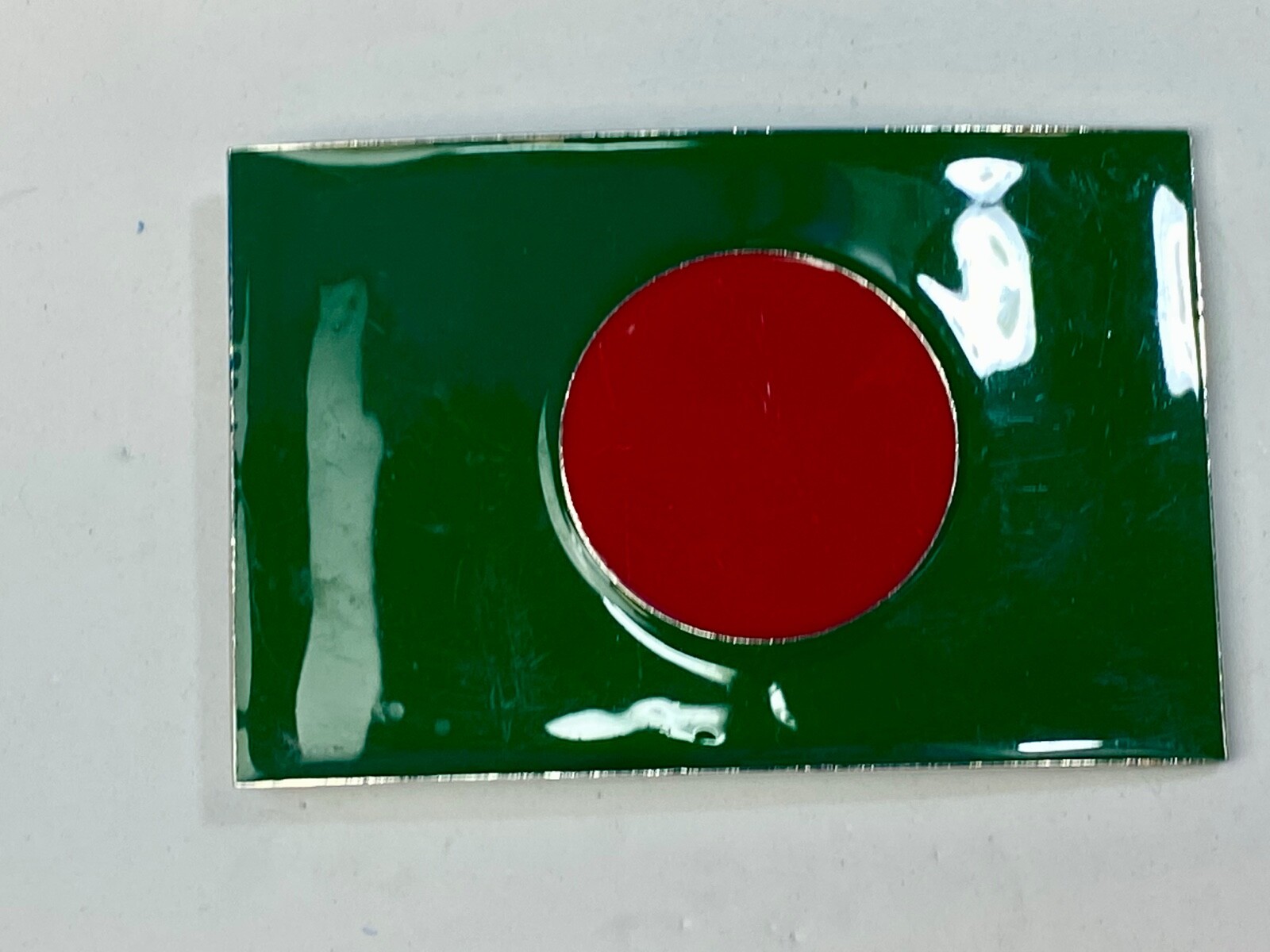 Something Different! Bangladesh National Flag Green, Red Circle Belt Buckle
