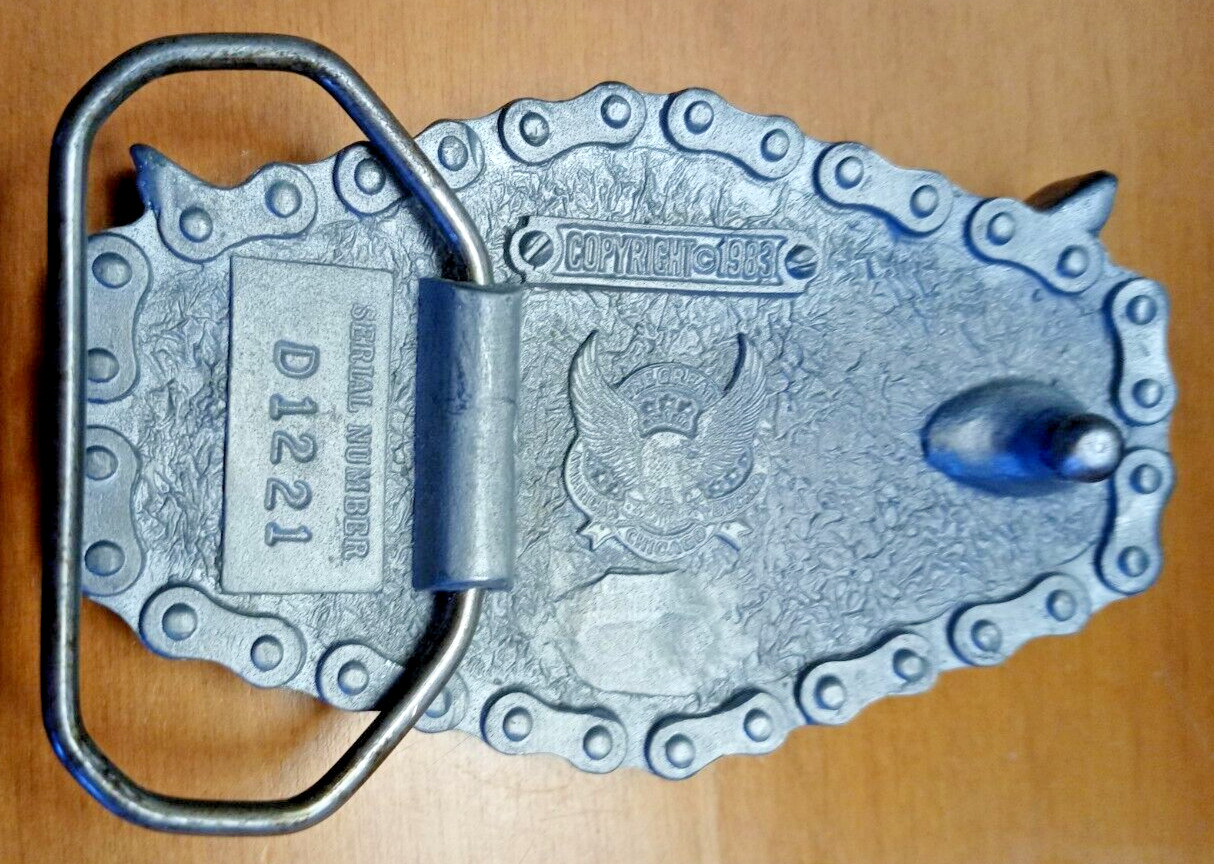 Great American Buckle American Eagle VTG 1983 Enamel Eagle Belt Buckle