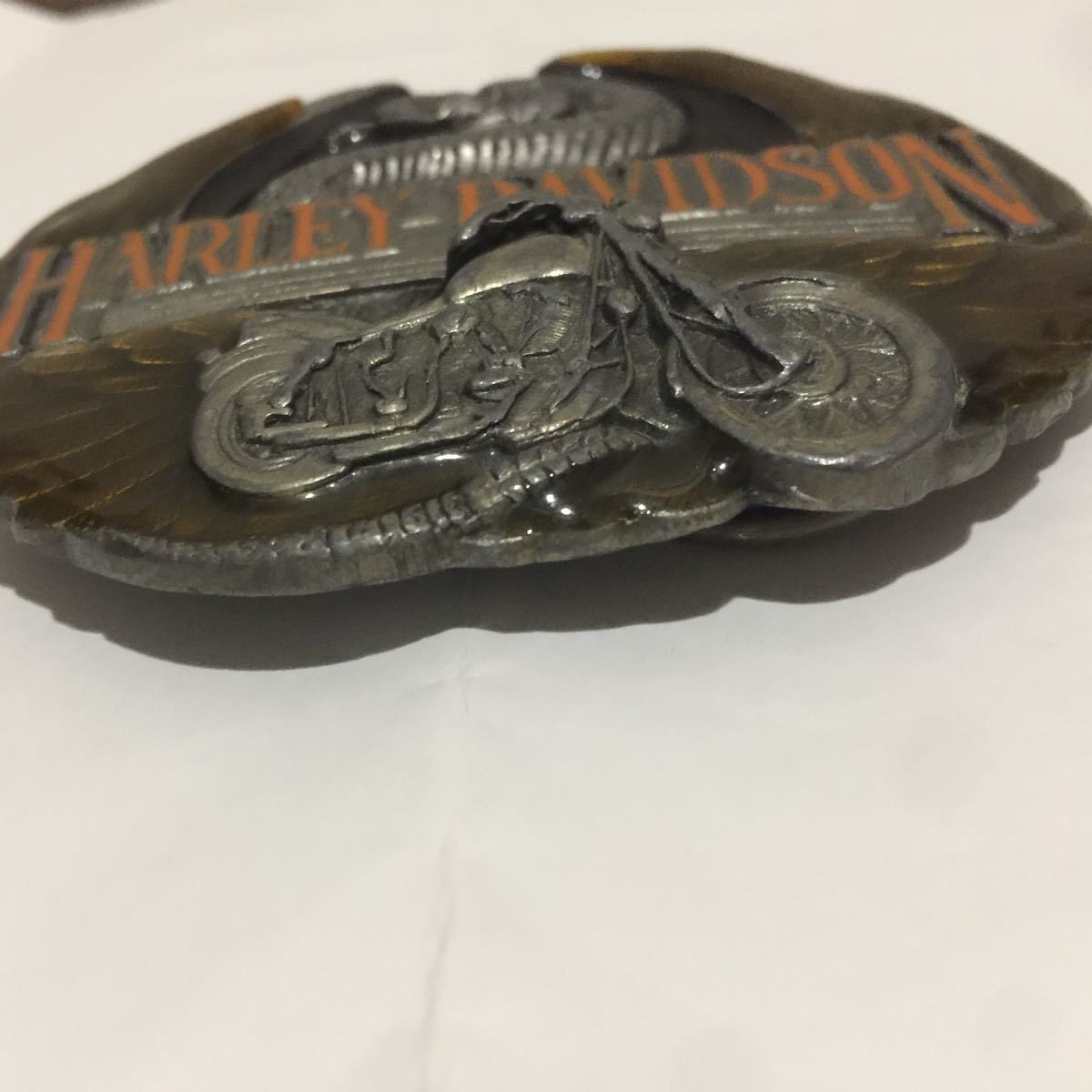 Harley Davidson Vintage Belt Buckle Eagle Snake Motorcycle Heavy Metal Japan