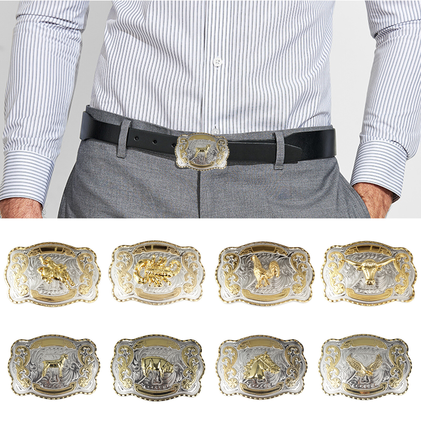 Bull Ride Western Horse Rodeo Animal Rodeo Big Cowboy Western Belt Buckle NEW