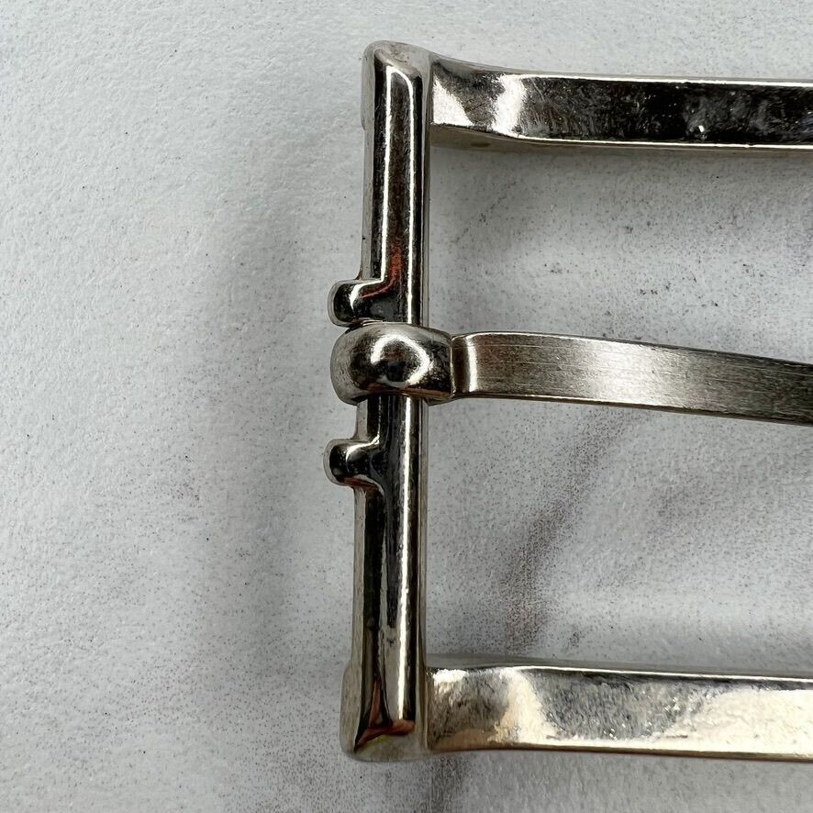 Silver Tone Simple Basic Belt Buckle