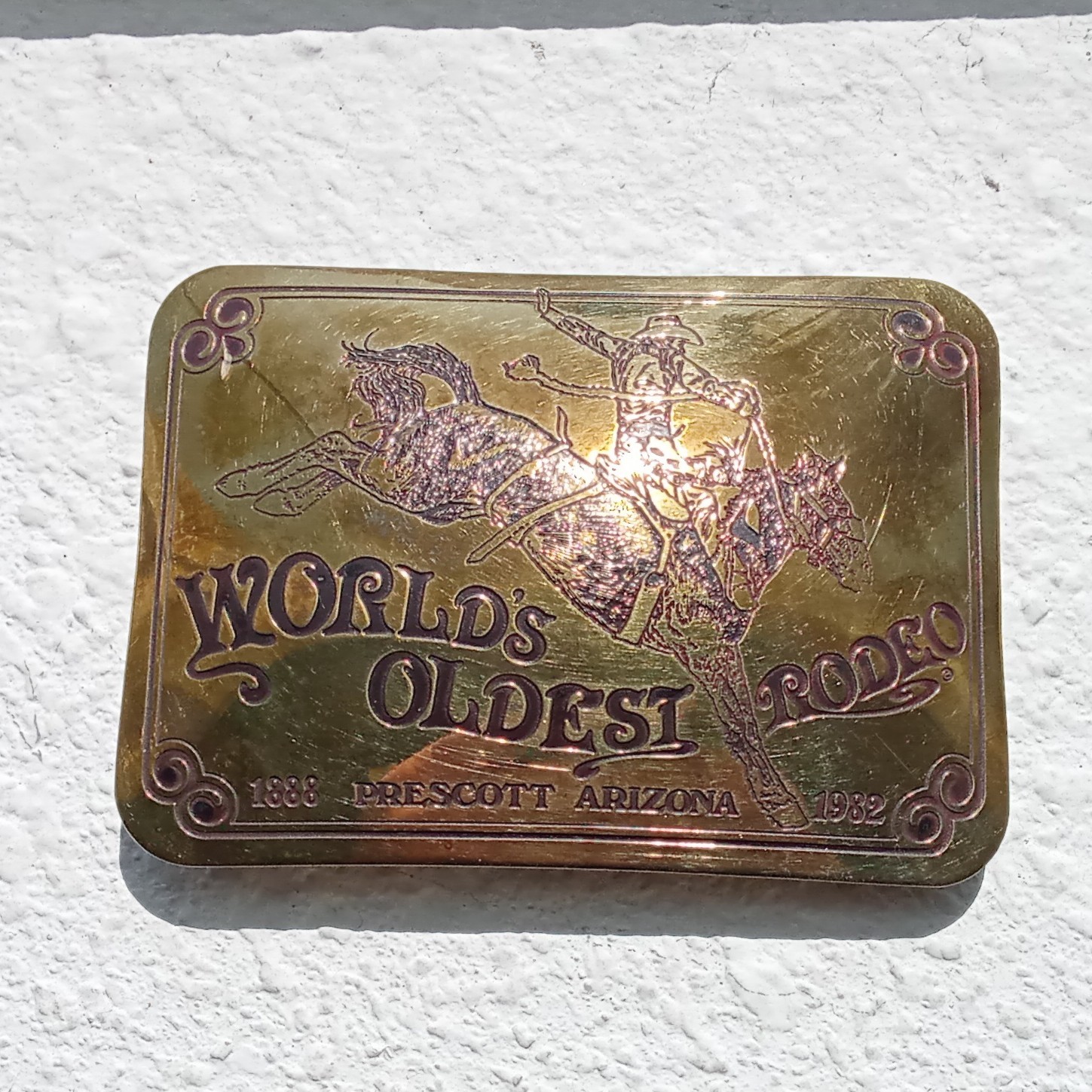 World&rsquo;s Oldest Rodeo Prescott Arizona 1982 Belt Buckle 999/3000