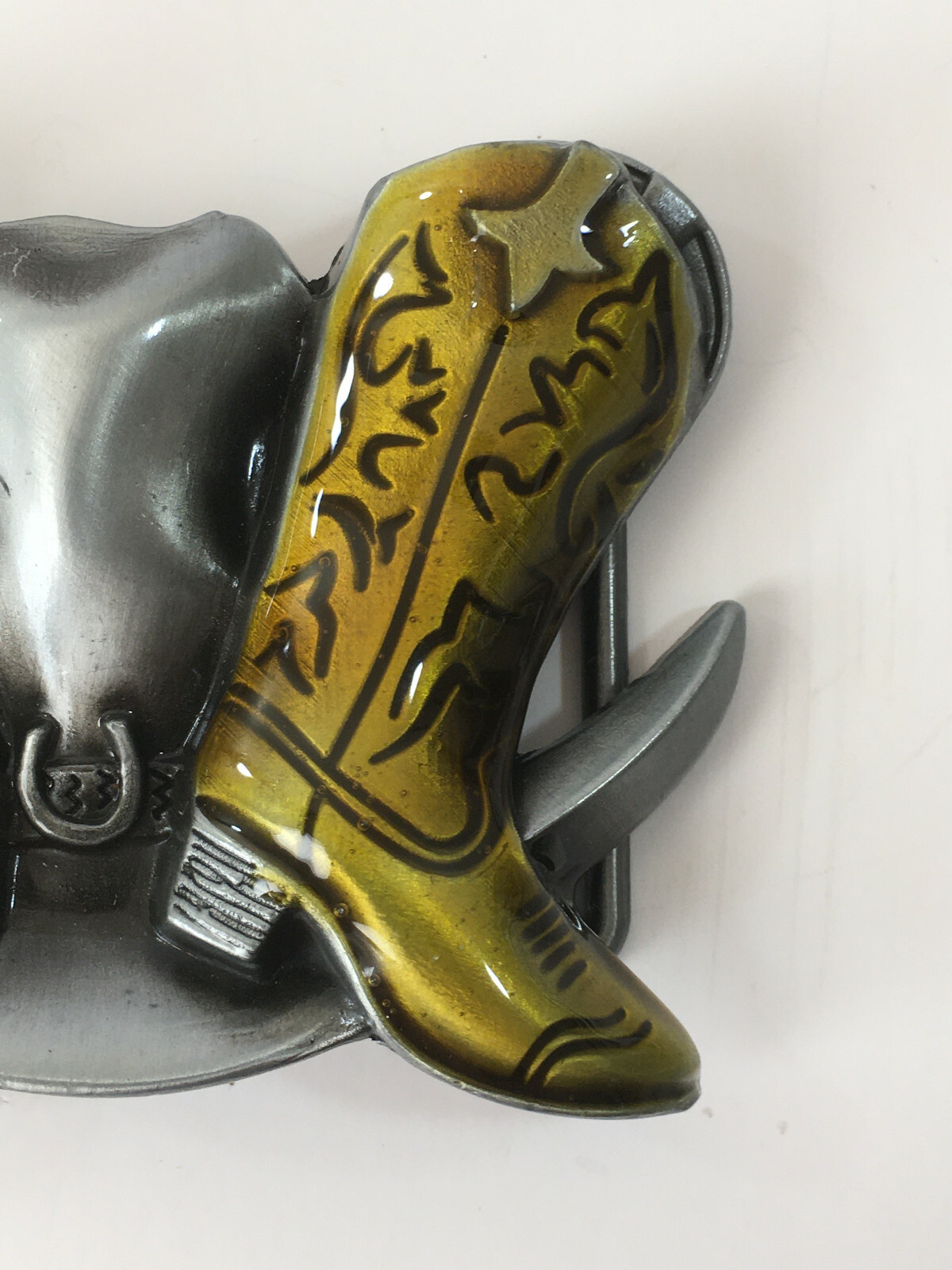 Cowboy Belt Buckle American West Western Cowgirl Hat and Boots Buckle Women