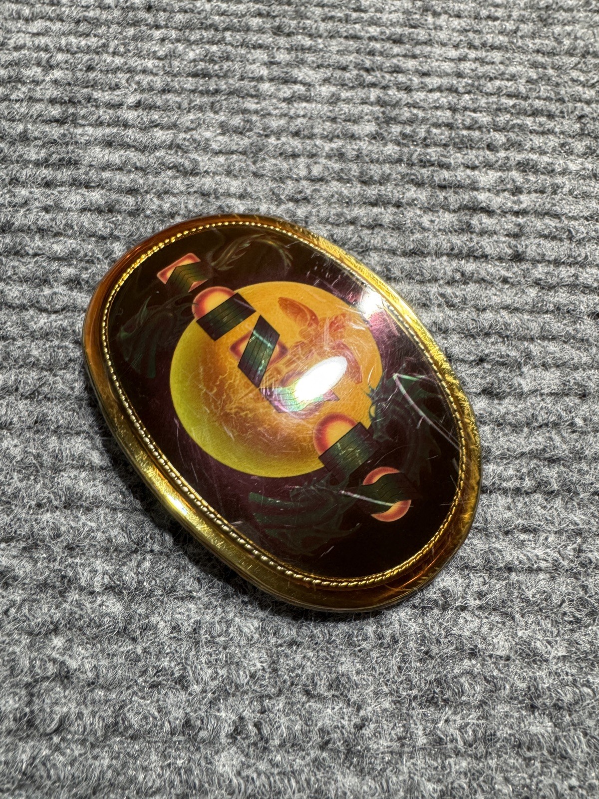 Vintage Kansas Band Belt Buckle 70s Rock Point Of Know Return Pacifica Mfg.