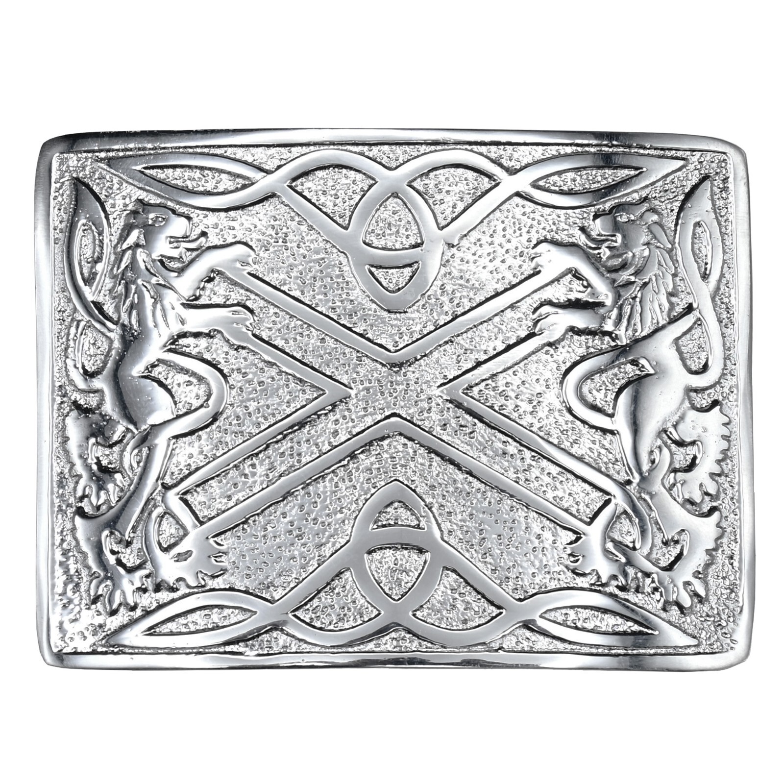 Traditional Scottish Men Kilt Belt Buckle Saltire & Lions Rampant Belt Buckle