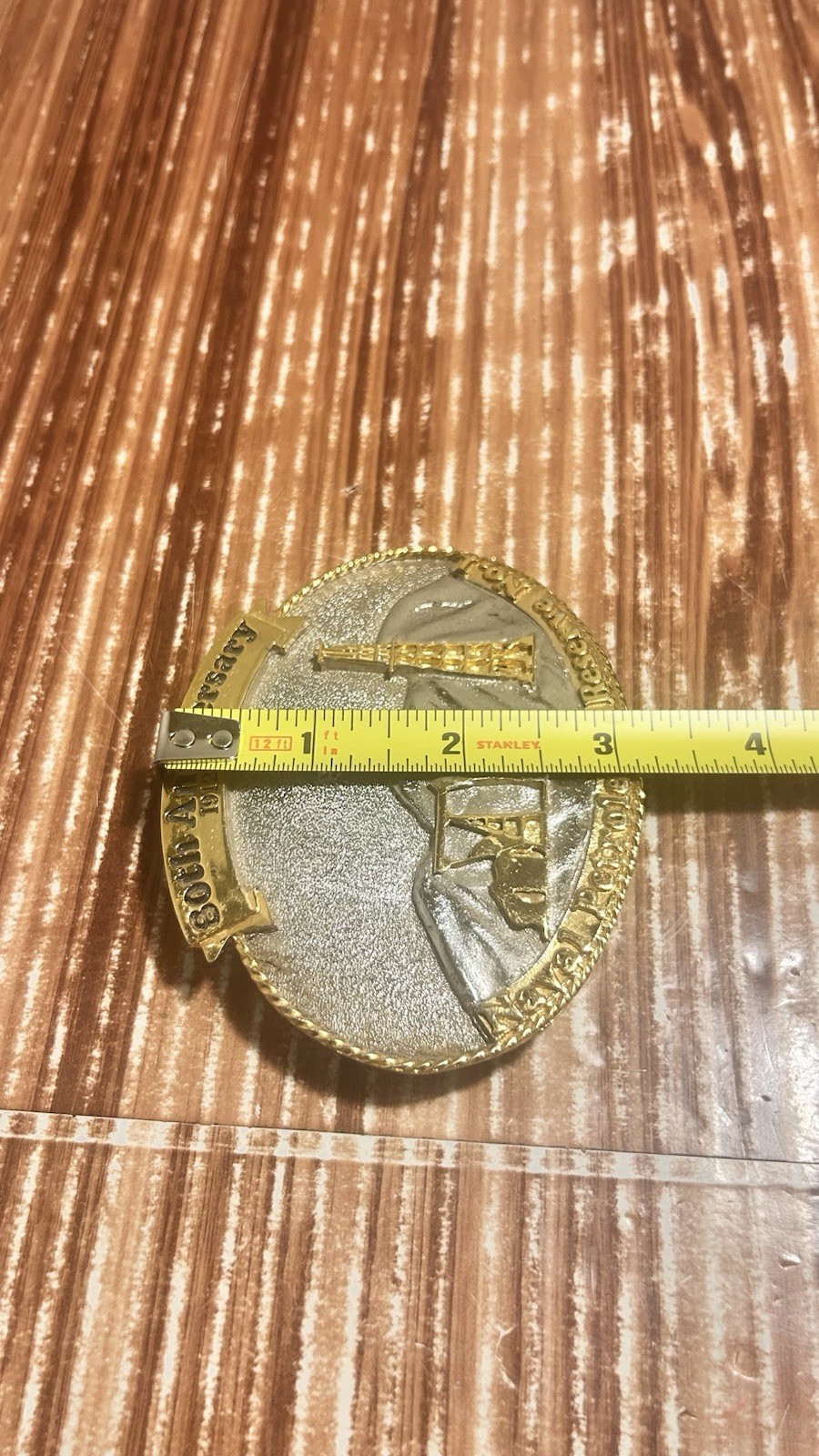 Vintage Metal 80th Anniversary Naval Petroleum Reserve No. 1 Buckle 1912-1992