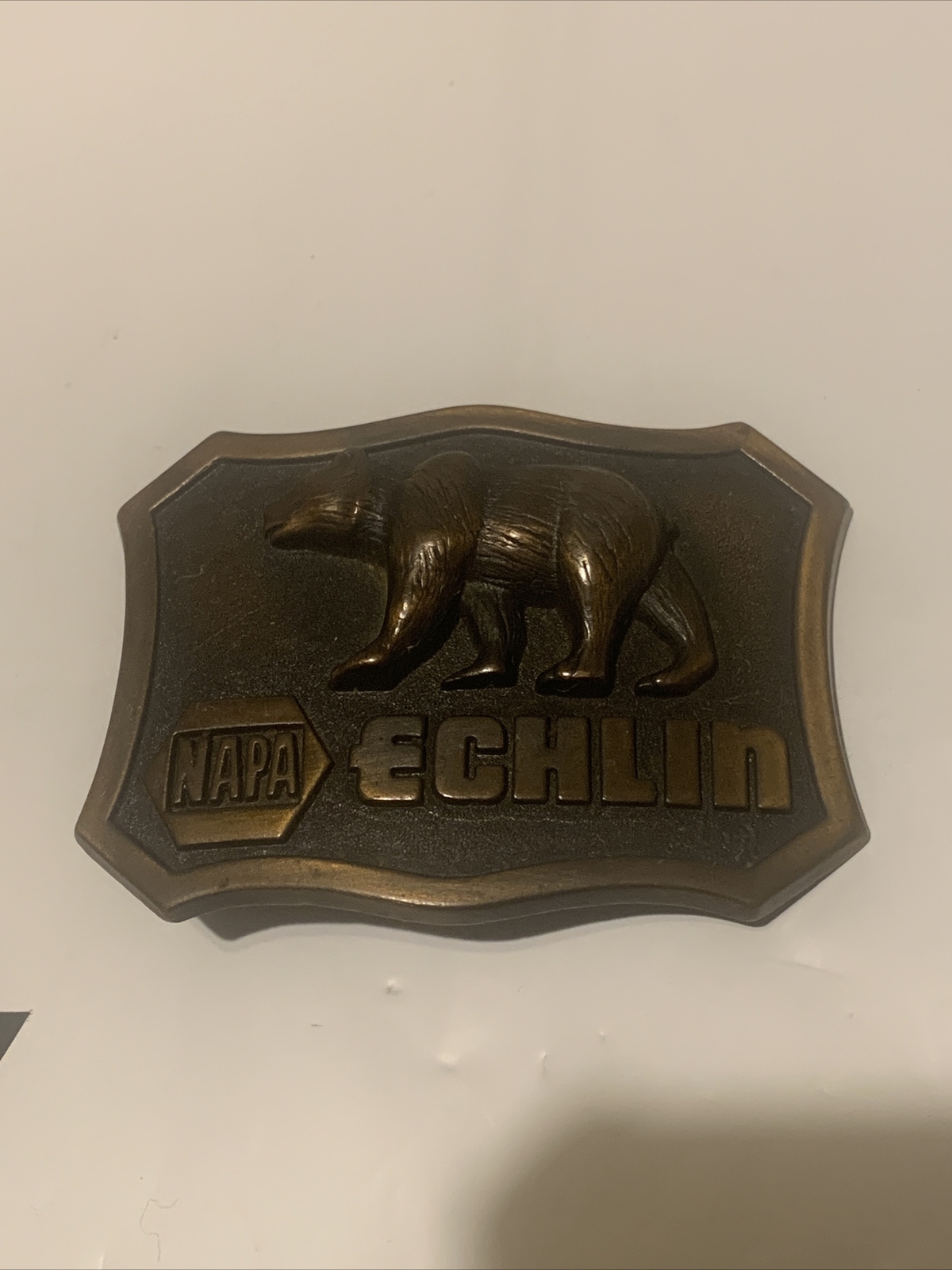 Vintage NAPA Echlin Grizzly Bear Brand Belt Buckle