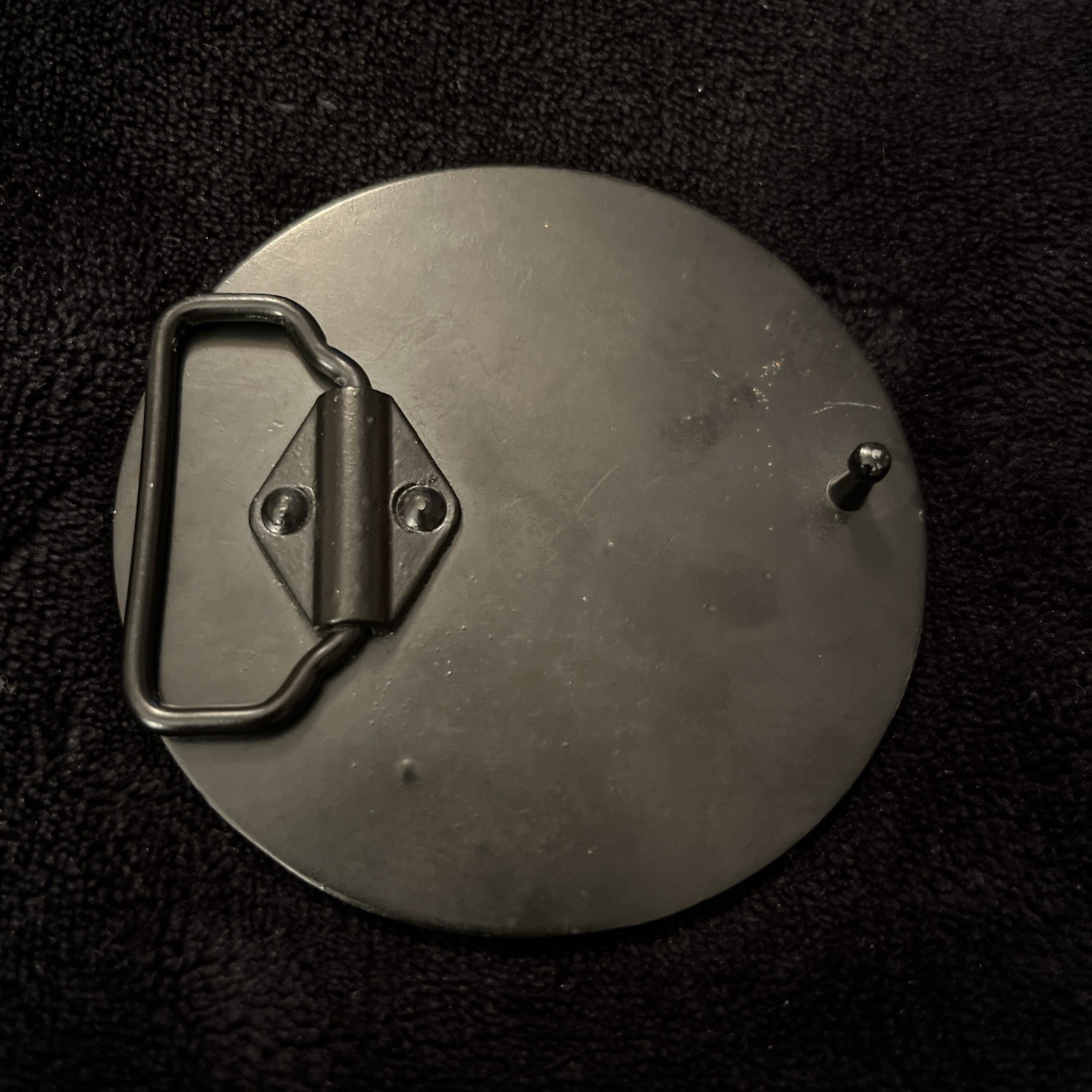 Thundercats 3” Round Metal Belt Buckle Retro Repop Cream Bkground & Black Cat