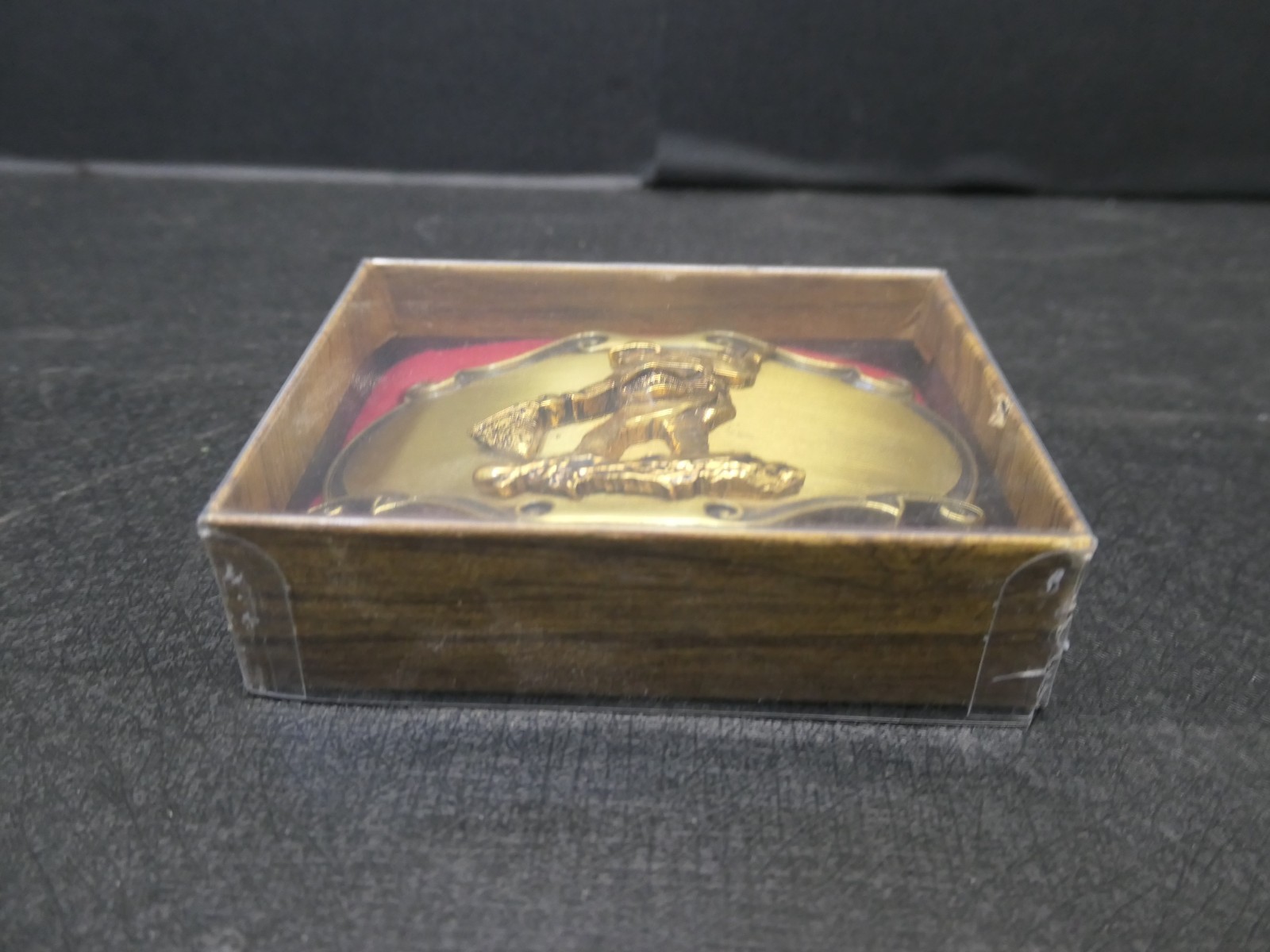 Vintage 1980 Raintree 24K Gold Overlay Fisherman 3.5&Prime; Belt Buckle
