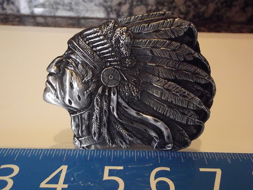 New Belt Buckle Indian Chief Headdress