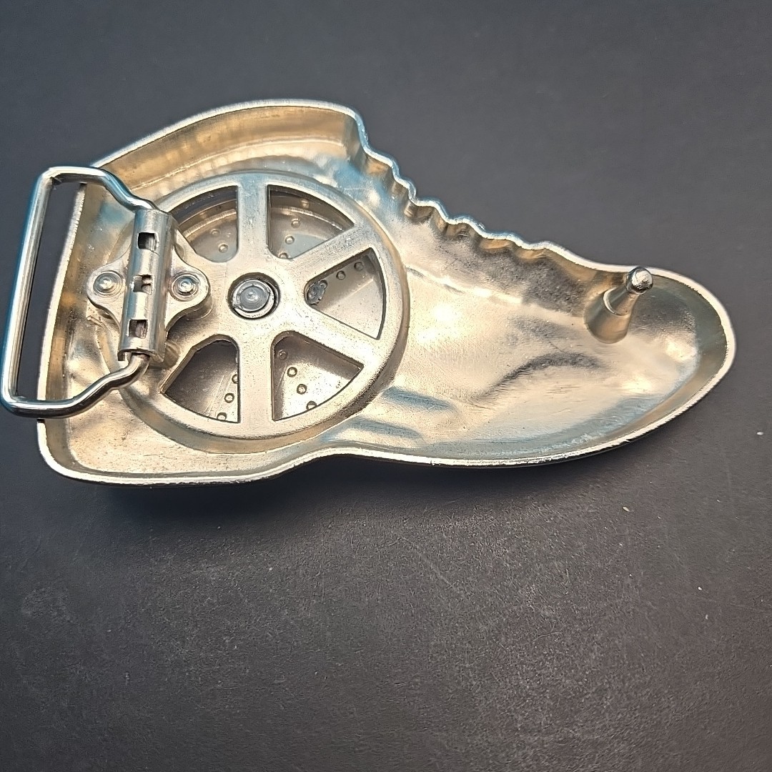 Unbranded Shoe Shaped Belt Buckle with Spinning Lion Head