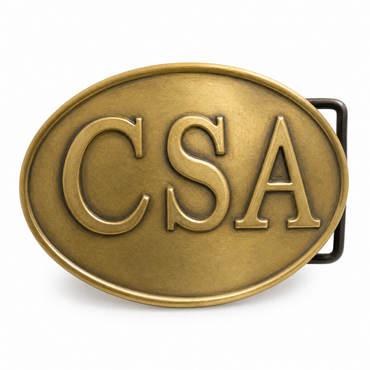CSA Bronze Plated Metal Belt Buckle Civil War Confederate Reenactment Gear