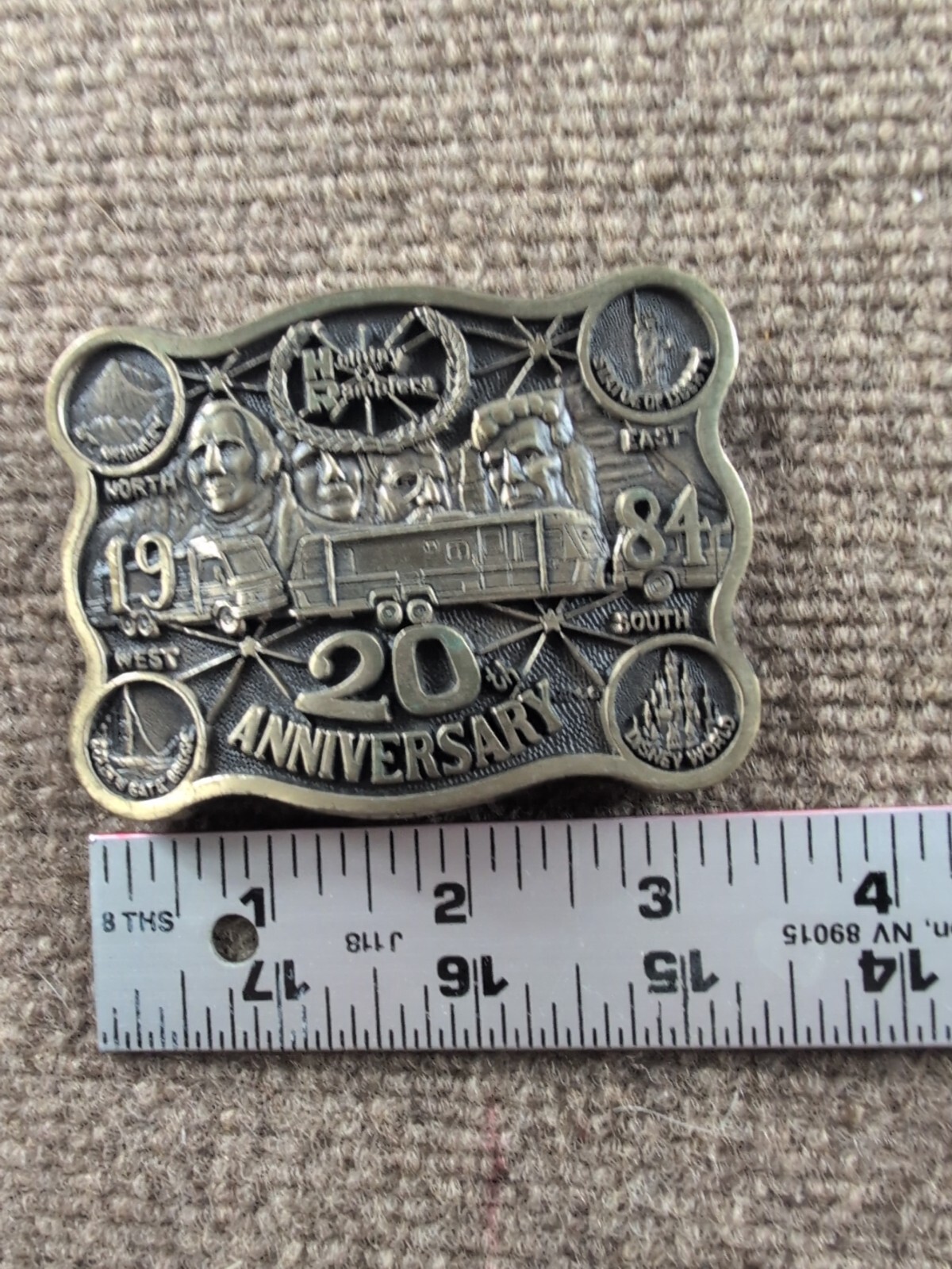 1984 Holiday Rambler RV Belt Buckle #356/500 Travel Trailer Camper