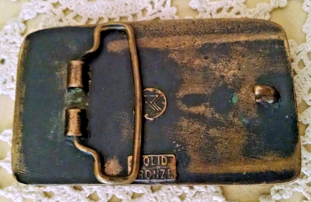 INGERSOLL RAND BELT BUCKLE CONSTRUCTION EQUIPMENT APC SOLID BRONZE ROLLER PAVER.