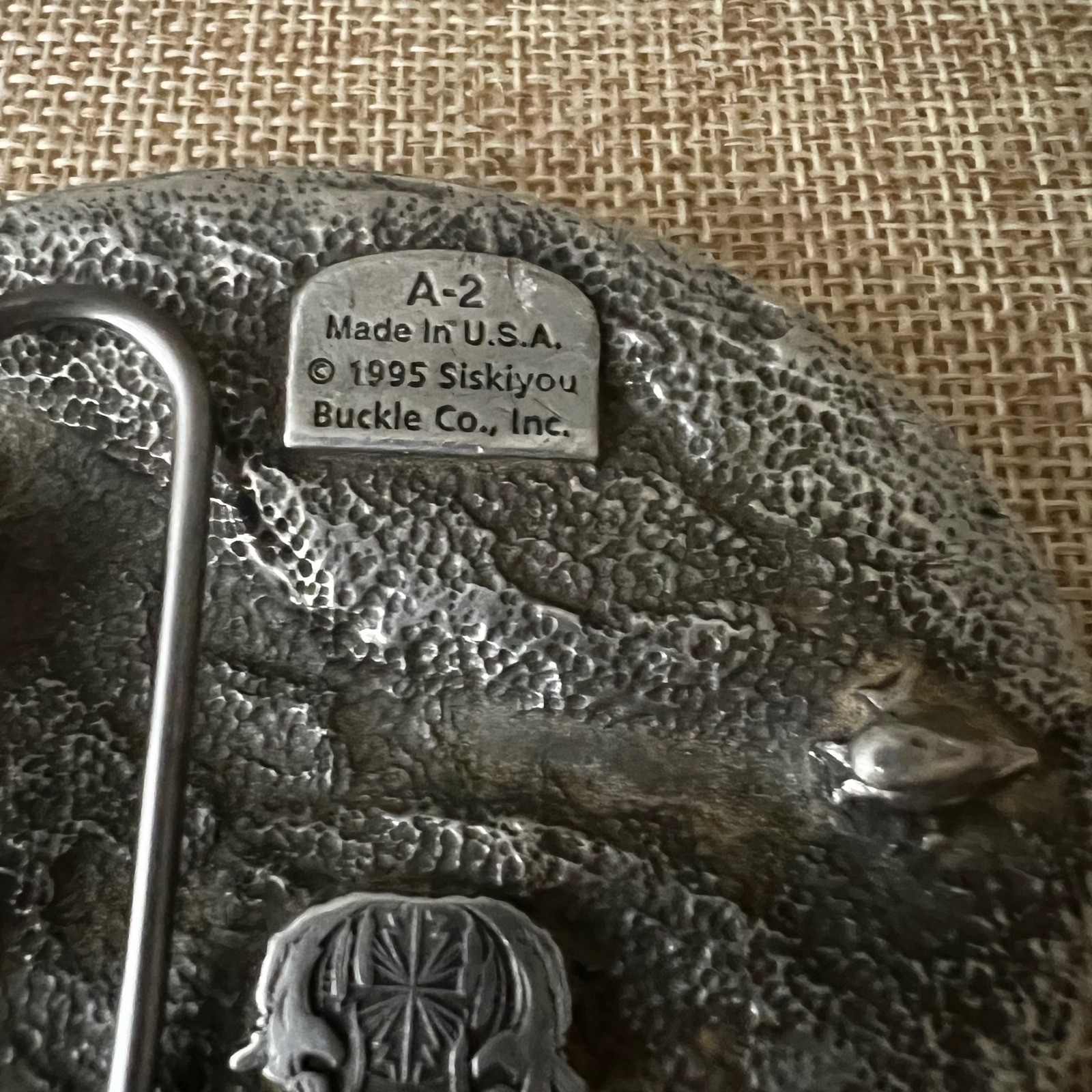 Siskiyou 1995 Flying Eagle Pewter Belt Buckle A-2 Made in USA Large Western