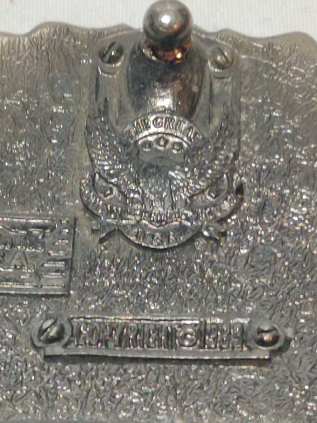 The Great American Buckle Company Belt Buckle Eagle Silver Toned Metal & Enamel