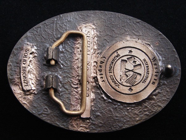 RF07148 *NOS* 2001 **INTERNATIONAL SNOWMOBILE CONGRESS** SOLID BRONZE BUCKLE