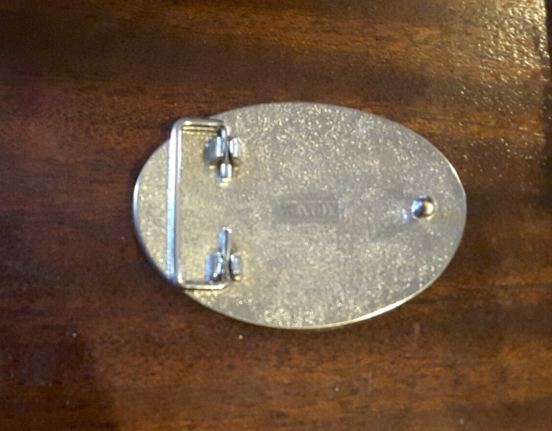 AVON METAL BELT BUCKLE Horse Saddle Western 80s