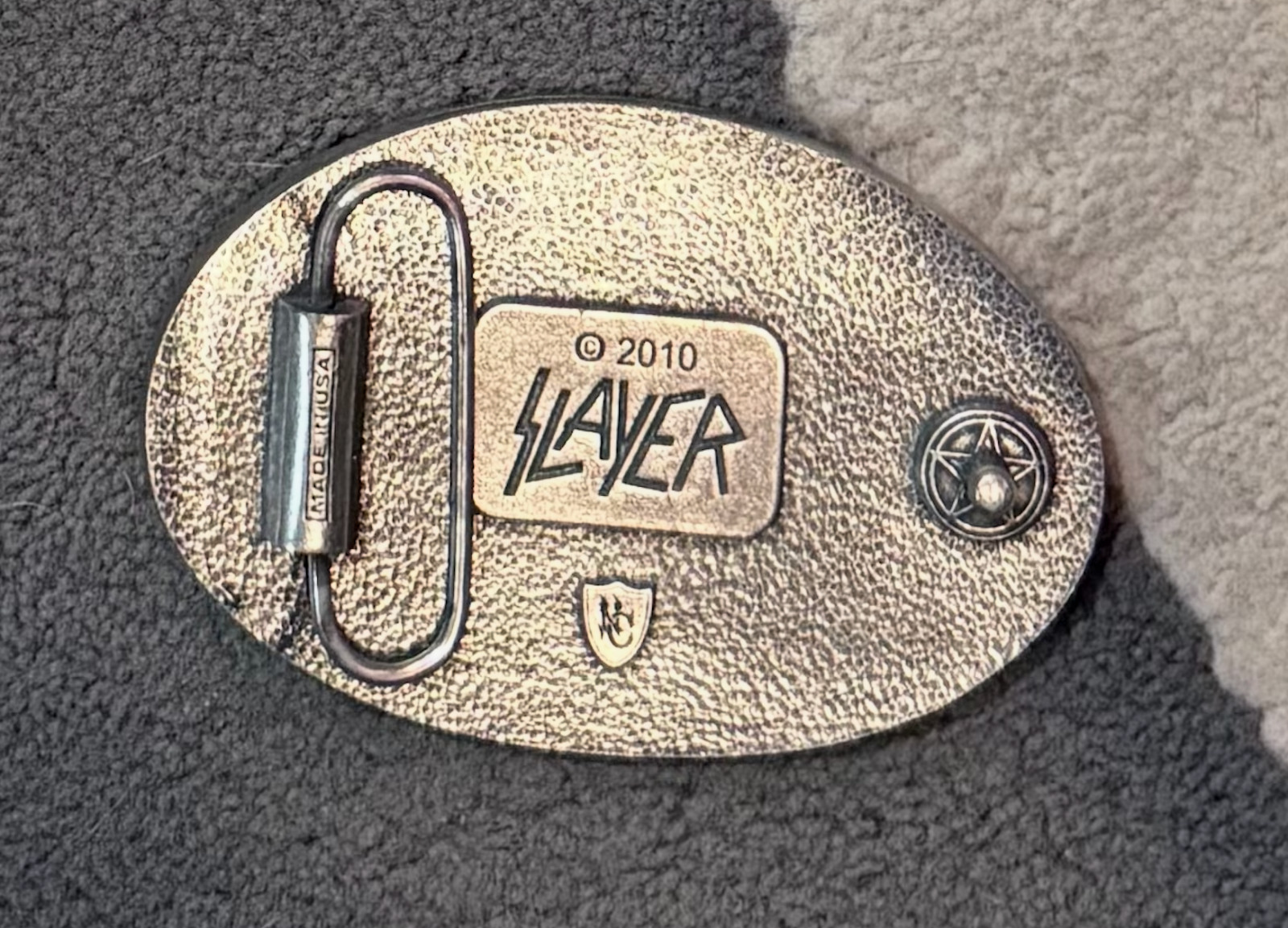 Slayer 2010 World Painted Blood Belt Buckle