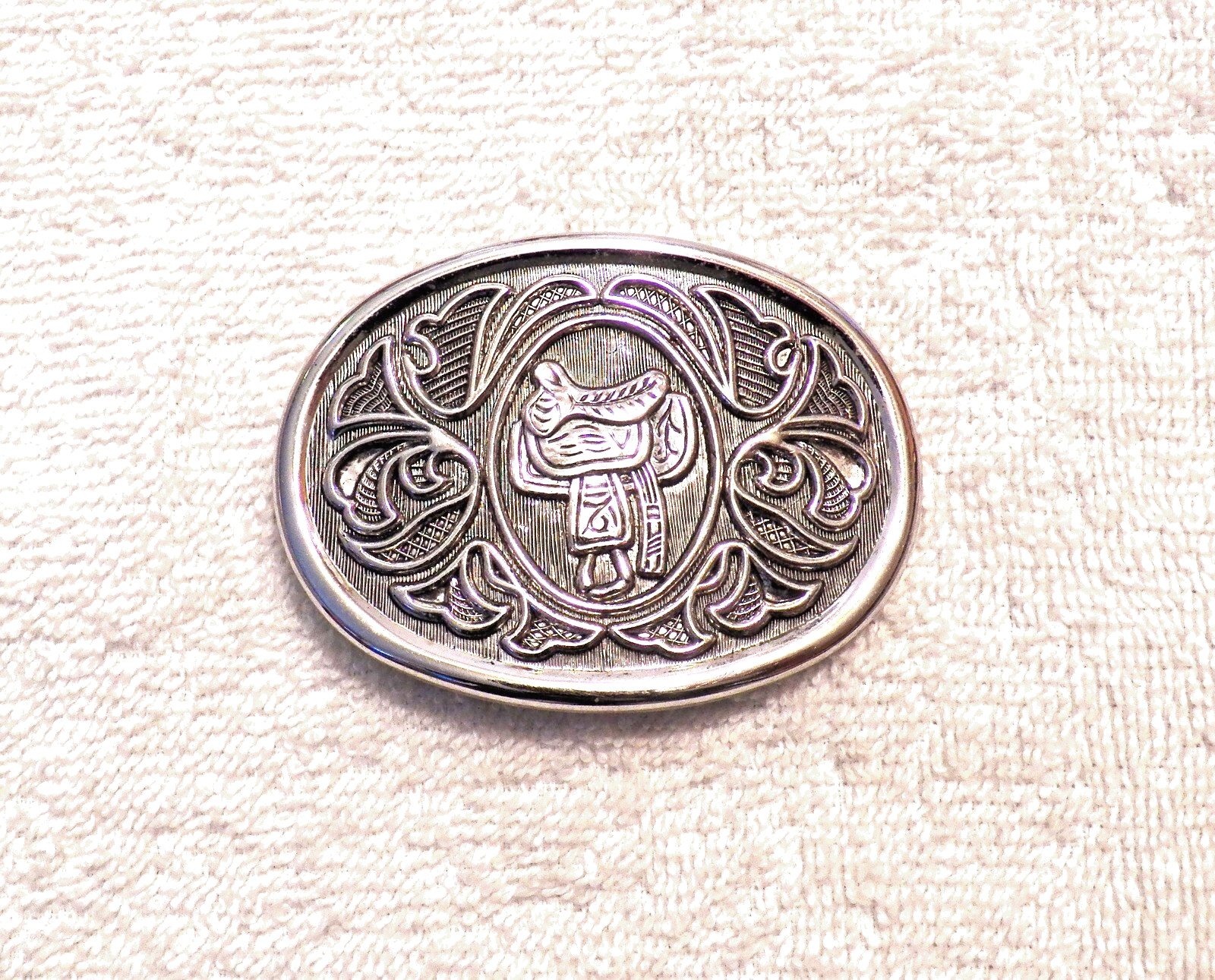 CLASSIC BELT BUCKLE SOUTHWESTERN SADDLE STIRRUPS UNIQUE DESIGN SILVER TONE BB13