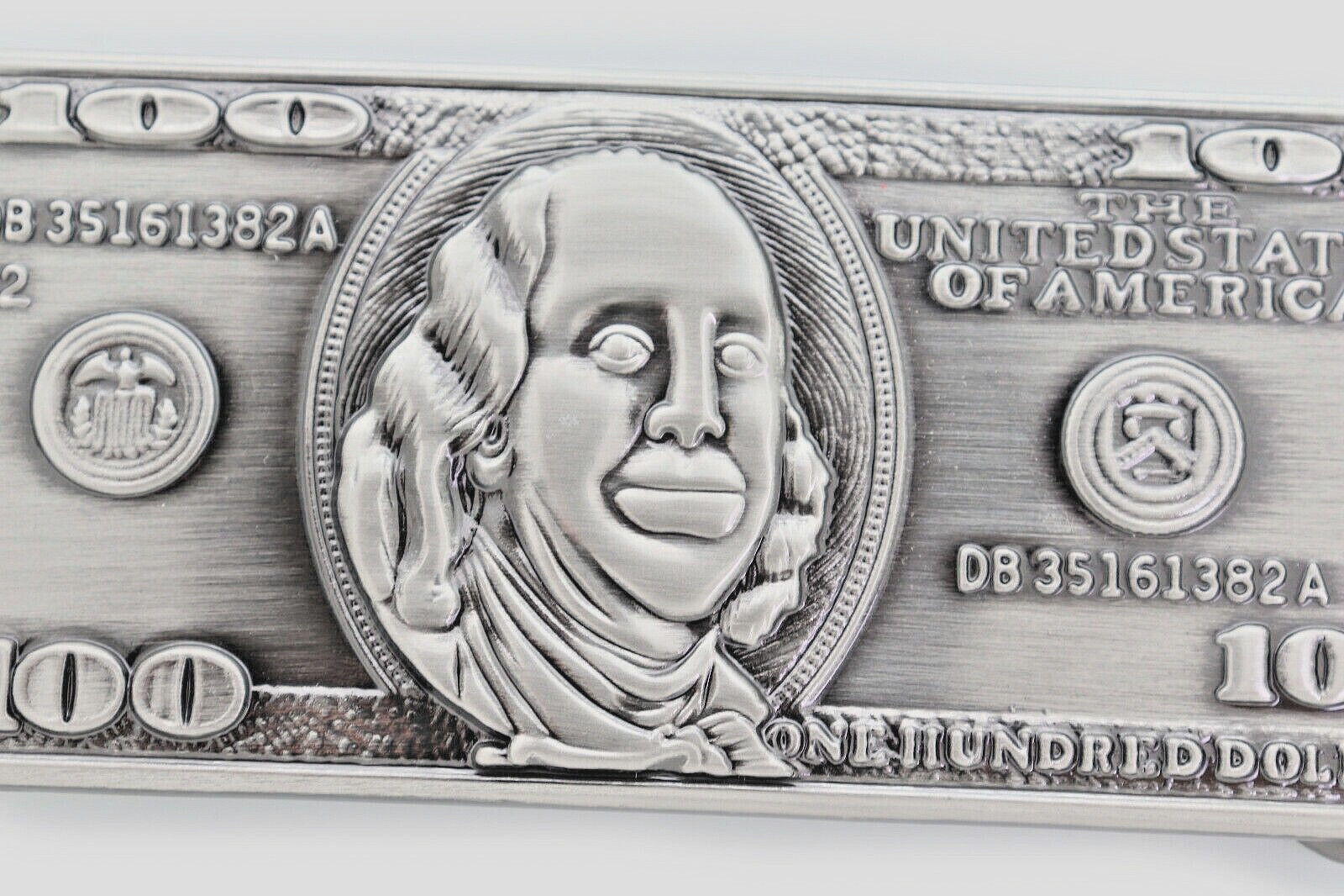 Money $100 Bill Dollar Sign Belt Buckle Cosplay Halloween Costume Party New Men