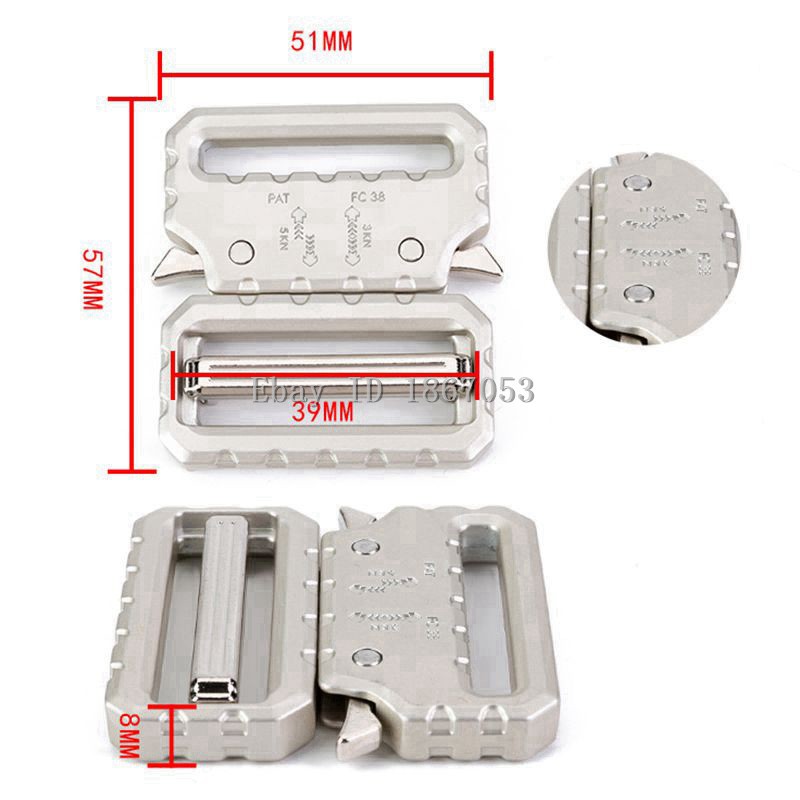 Quick Release Belt Buckle Metal 25mm 38mm Tactical Web Belt Outdoor Hunting Gear