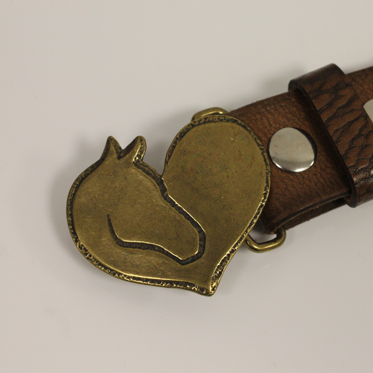 Belt buckle horse head buckle removable buckle belt buckle old brass