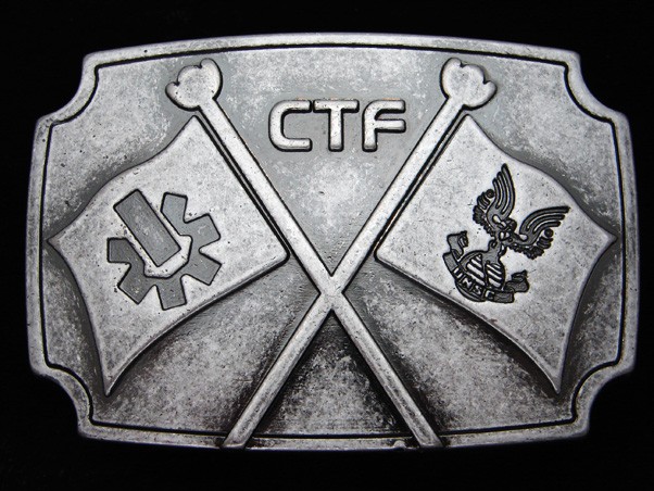 QA07104 REALLY NICE *CTF (CAPTURE THE FLAG)* HALO VIDEO GAME NOVELTY BELT BUCKLE