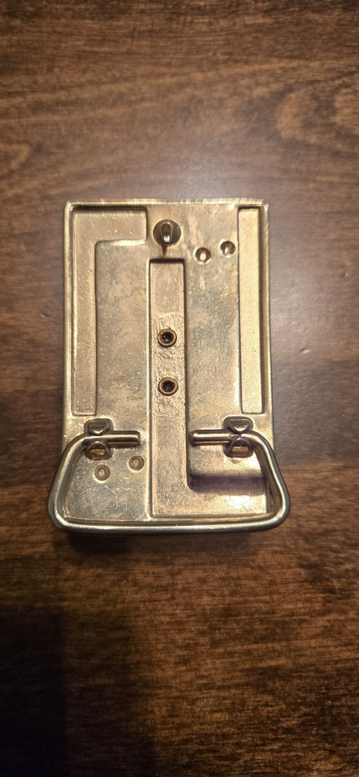 Western Scorpion Inset Rectangular Metal Belt Buckle Silver Tone 1.5 in