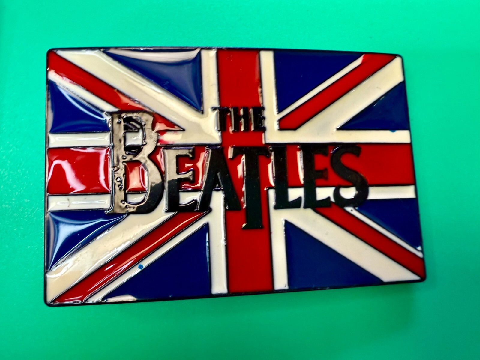 The Beatles Abbey Road Radio Show 1965 Album Union Jack Uk Flag Belt Buckle