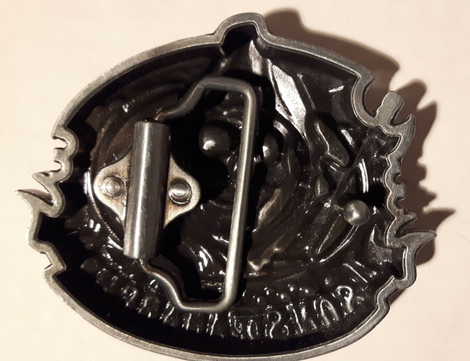 Son&rsquo;s of Anarchy – Embossed Grim Reaper Metal Alloy 4&Prime; x 3.5&Prime; Belt Buckle – NWOT