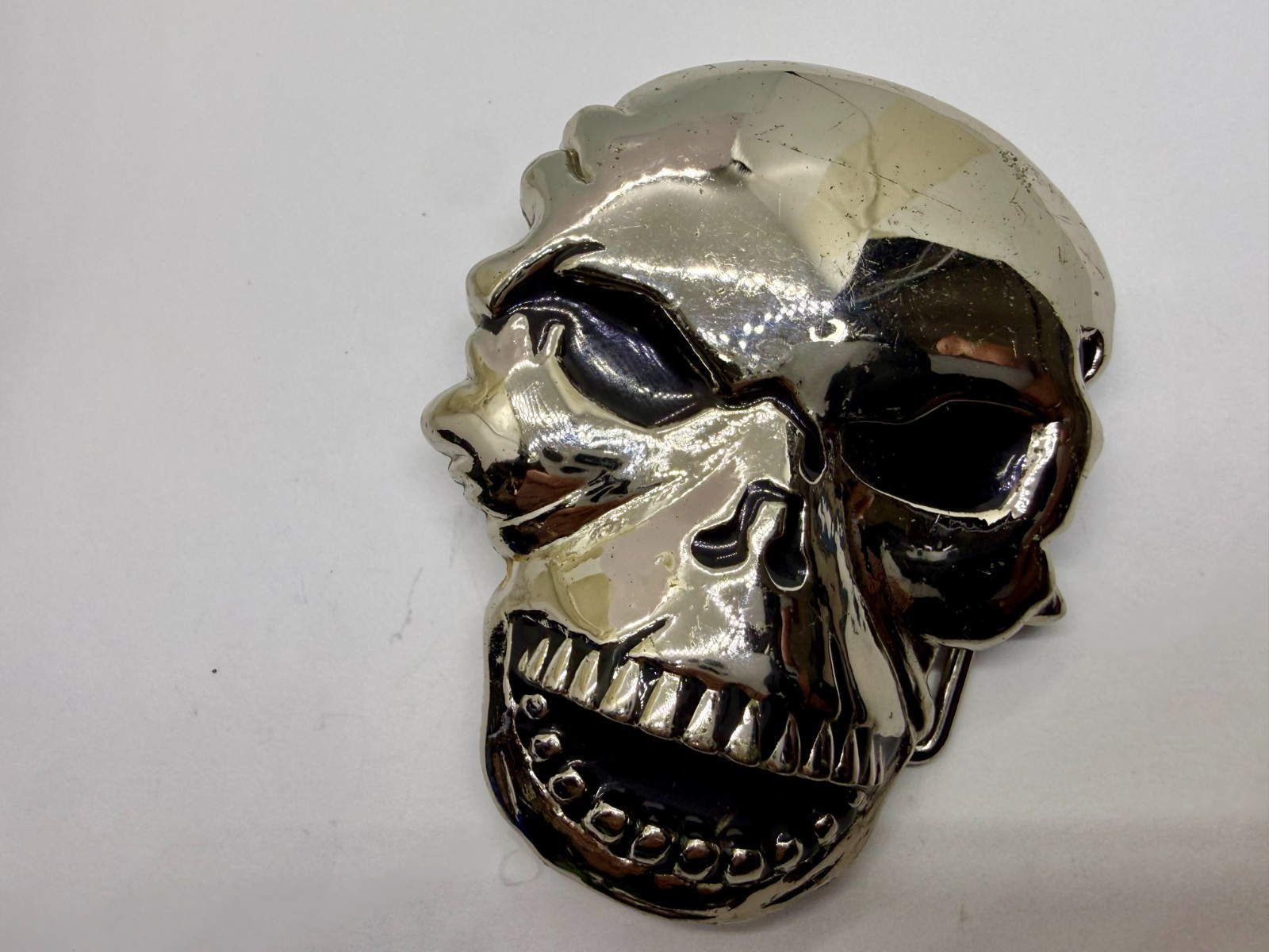 Creepy Skull Open Mouth Halloween 3D Gothic Punk Dimensional Belt Buckle
