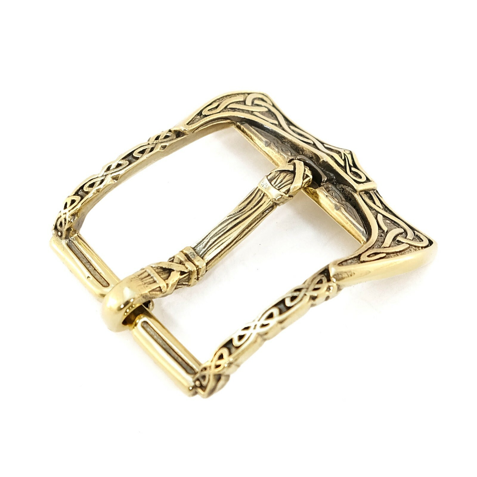 Brass belt buckle Viking Ax, pin type buckle, Scandinavian Old Norse Viking