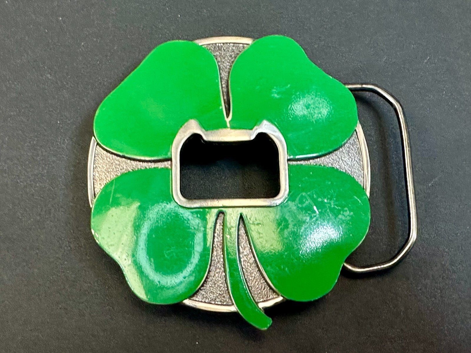Lucky 4 Leaf Clover St. Patrick Day Novelty KALAN Belt Buckle with Bottle Opener