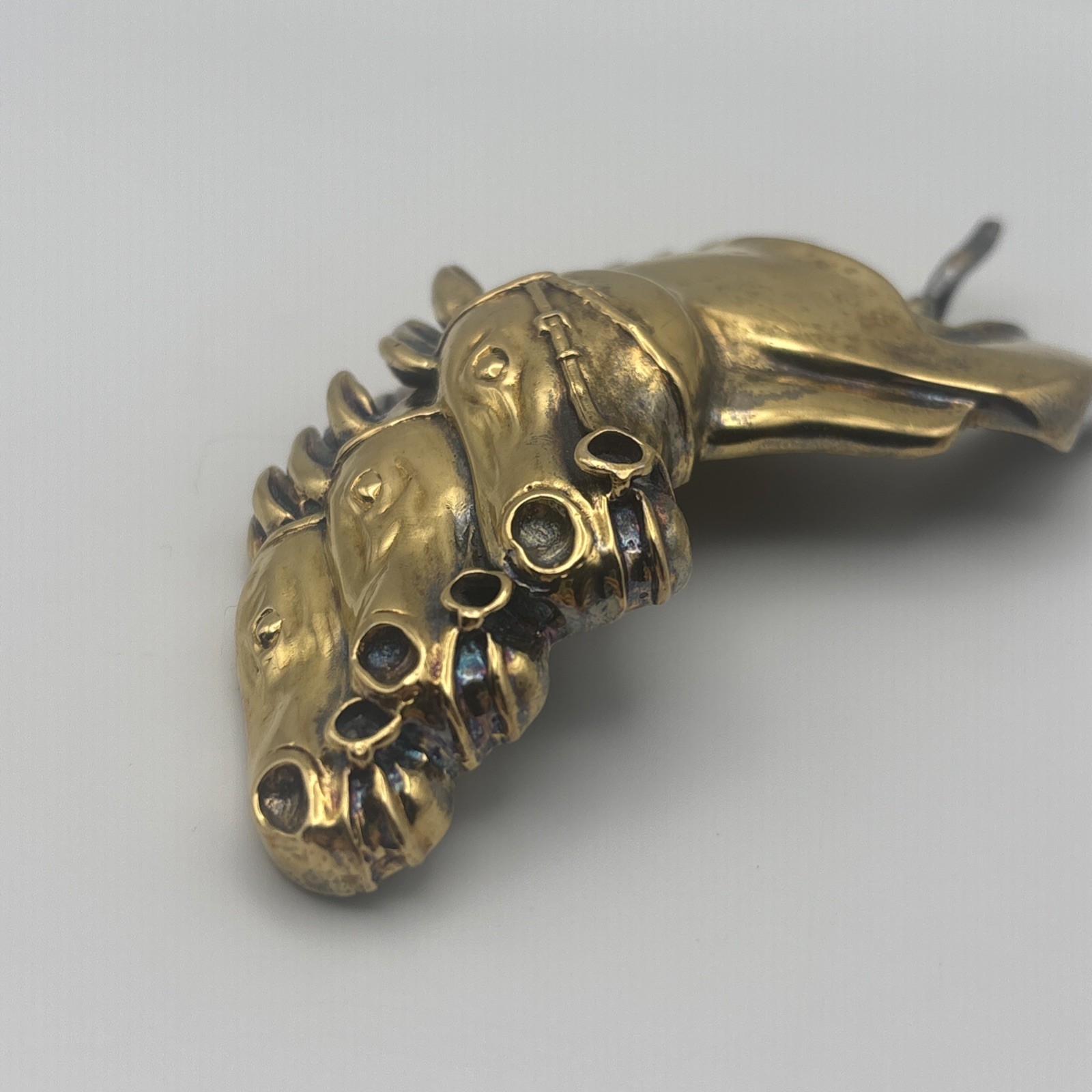 Barry Kieselstein-Cord Gold plated Sterling Silver Stallion Horse Head Buckle