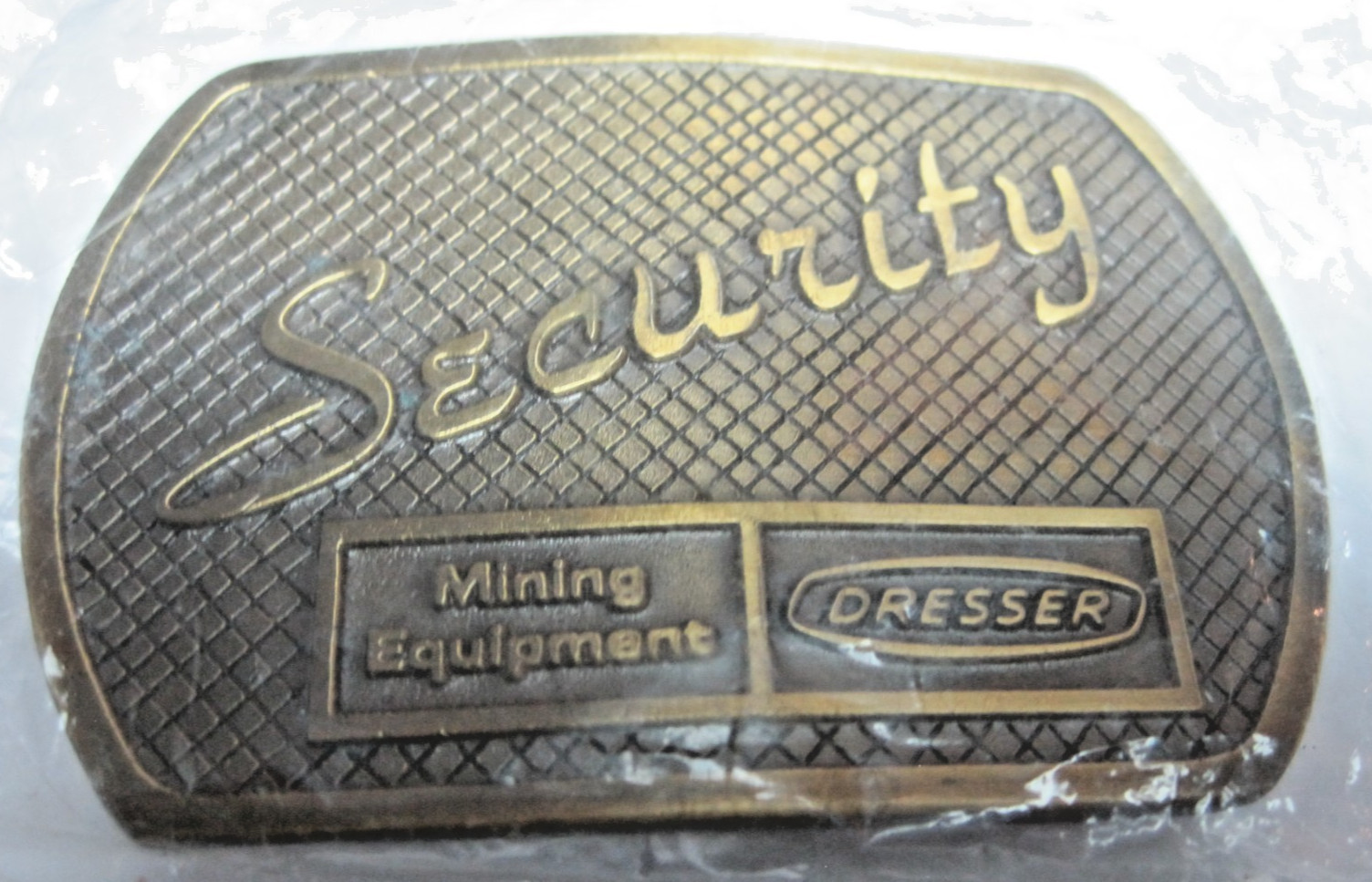 Dresser Security Belt Buckle, Mining Equipment, new in original unopened plastic