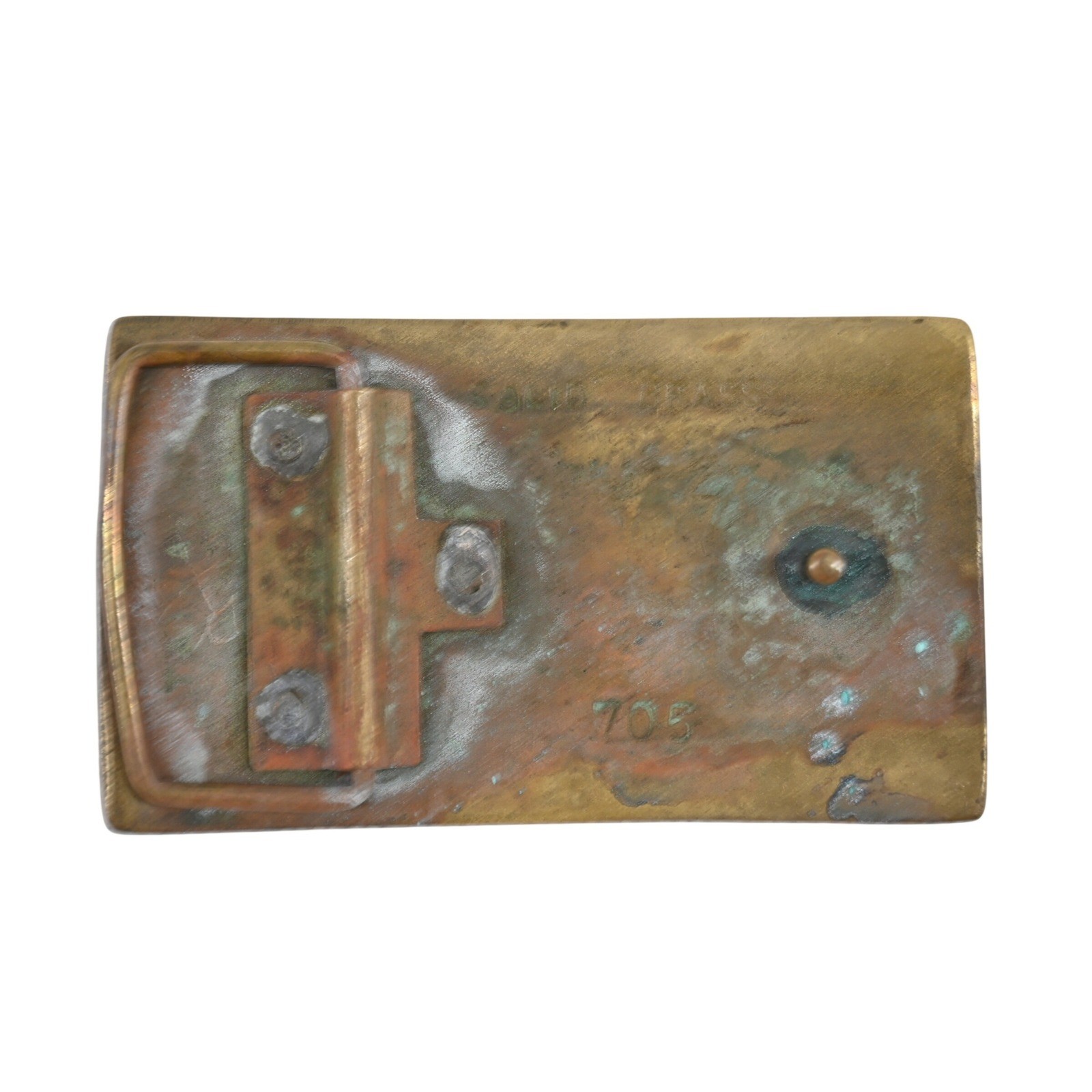 Vintage Colt Revolvers Solid Brass Belt Buckle Worlds Right Arm Retro 705 Moto