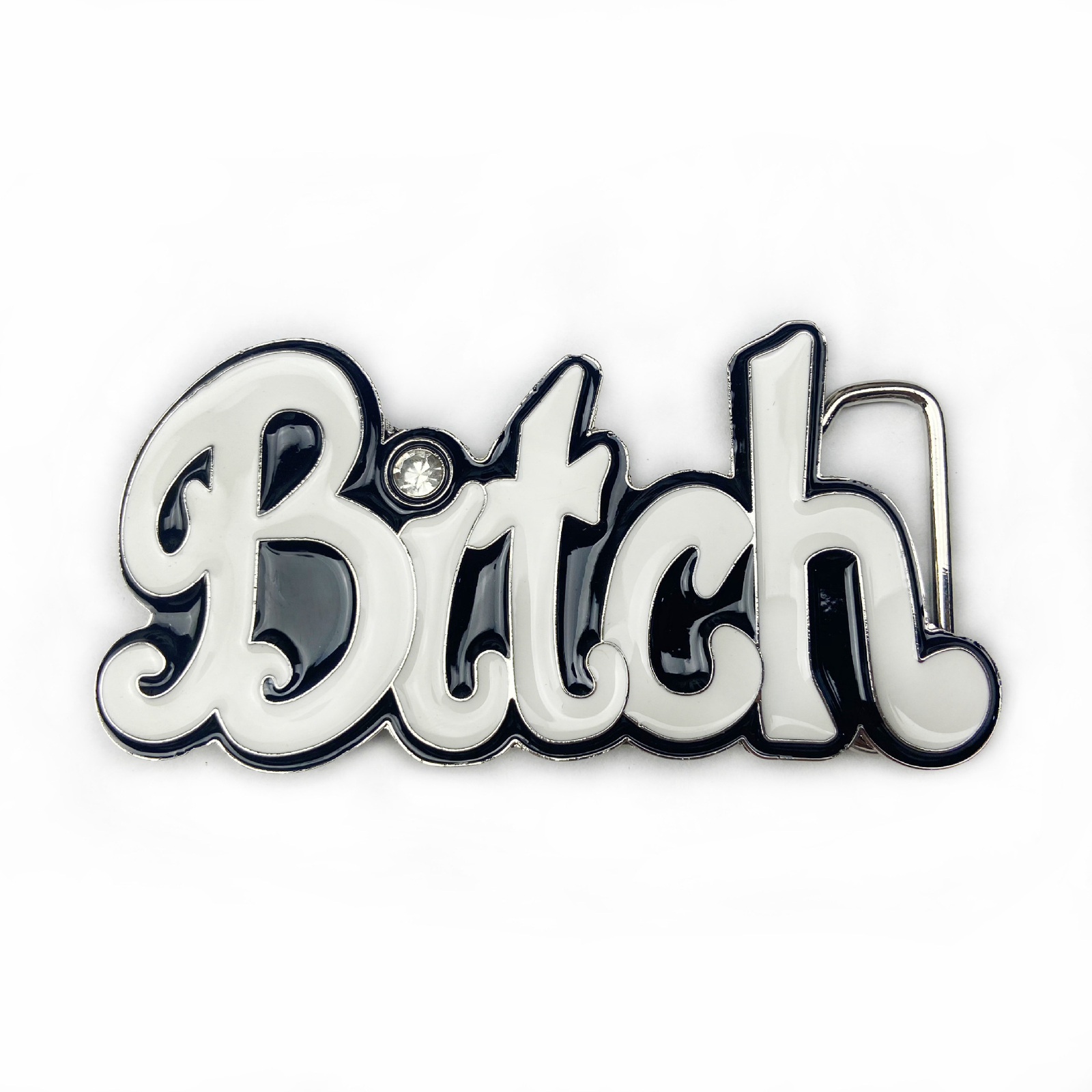 Belts Buckles METAL BITCH Flat Rings Western Denim Belt Buckle Pewter Finish USA